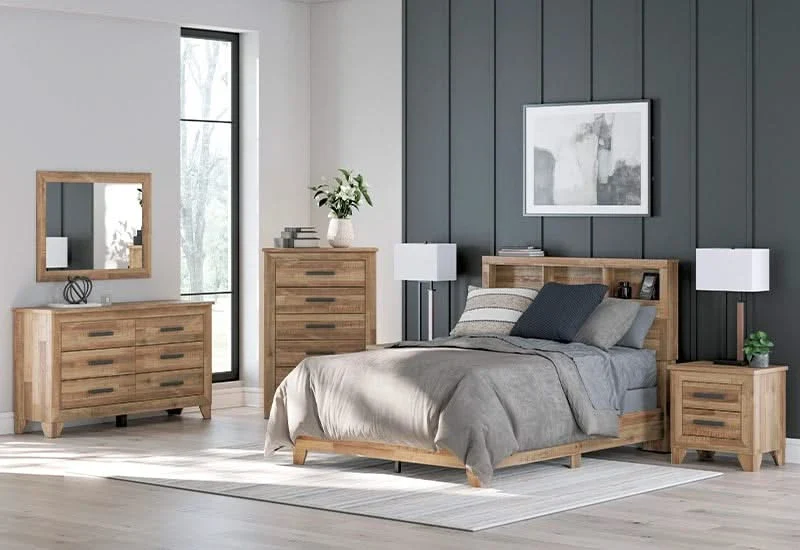 Porto Brown Contemporary 5 Drawer Chest - Image 5