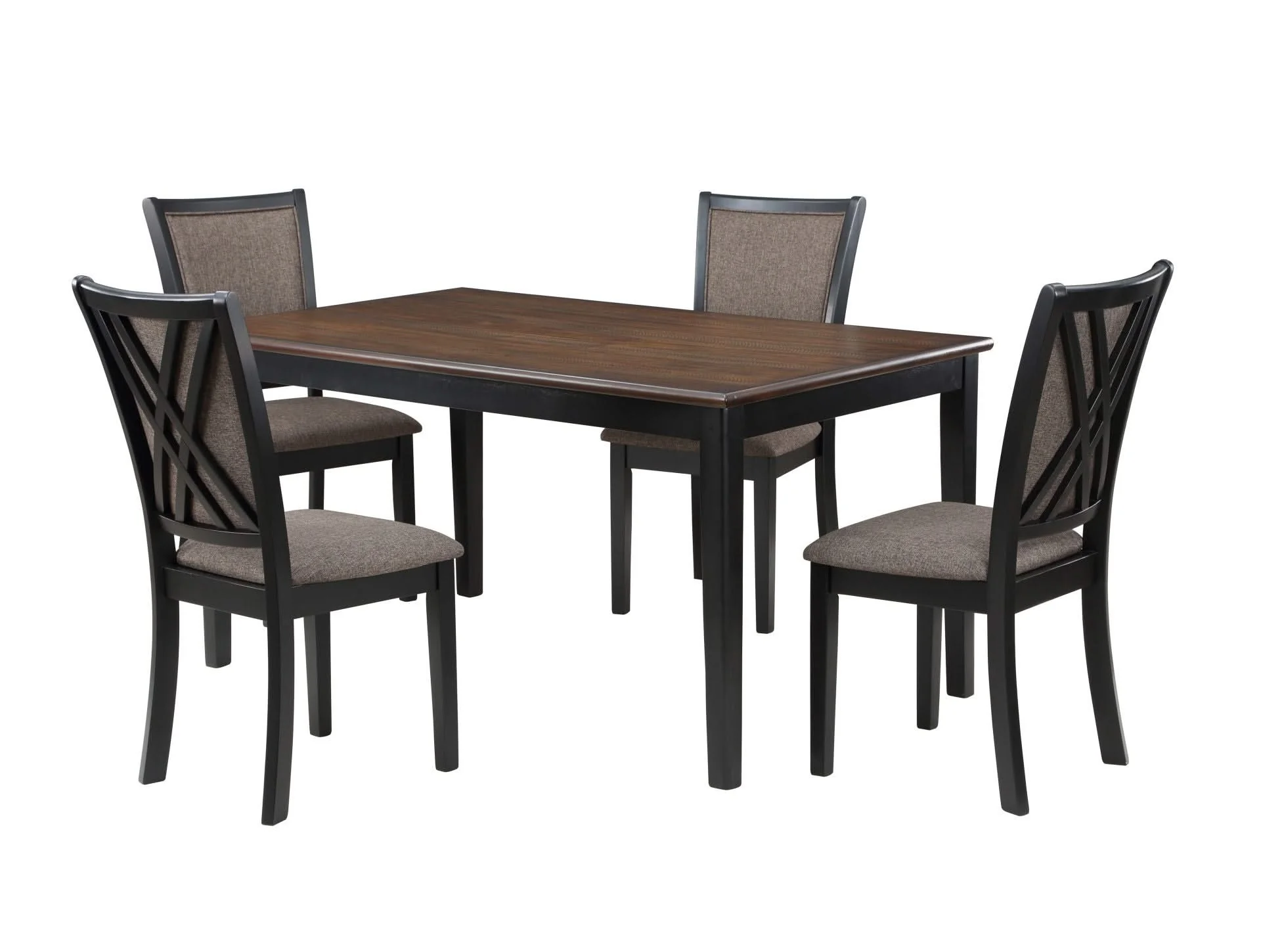 Potomac - 5 Piece Rectangle Dining Set (Table & 4 Chairs) - Brown / Black - Image 3