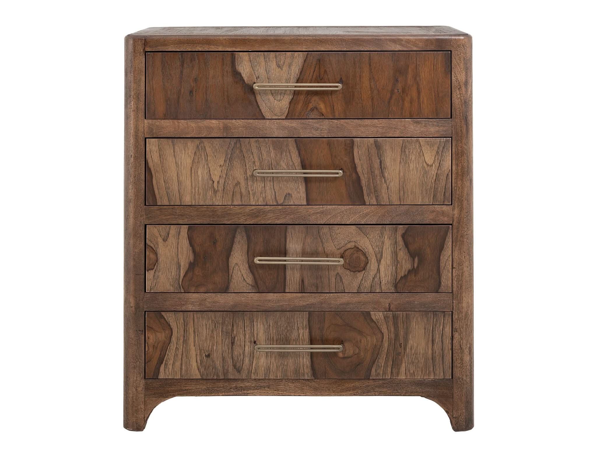 Praga - 4-Drawer Chest - Almond / Barrel Brown - Image 2