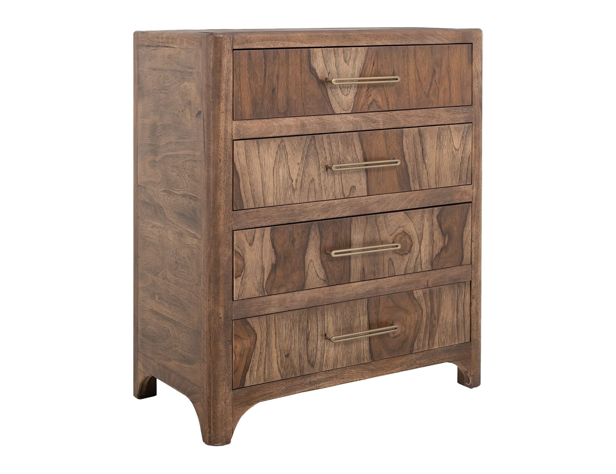 Praga - 4-Drawer Chest - Almond / Barrel Brown - Image 4