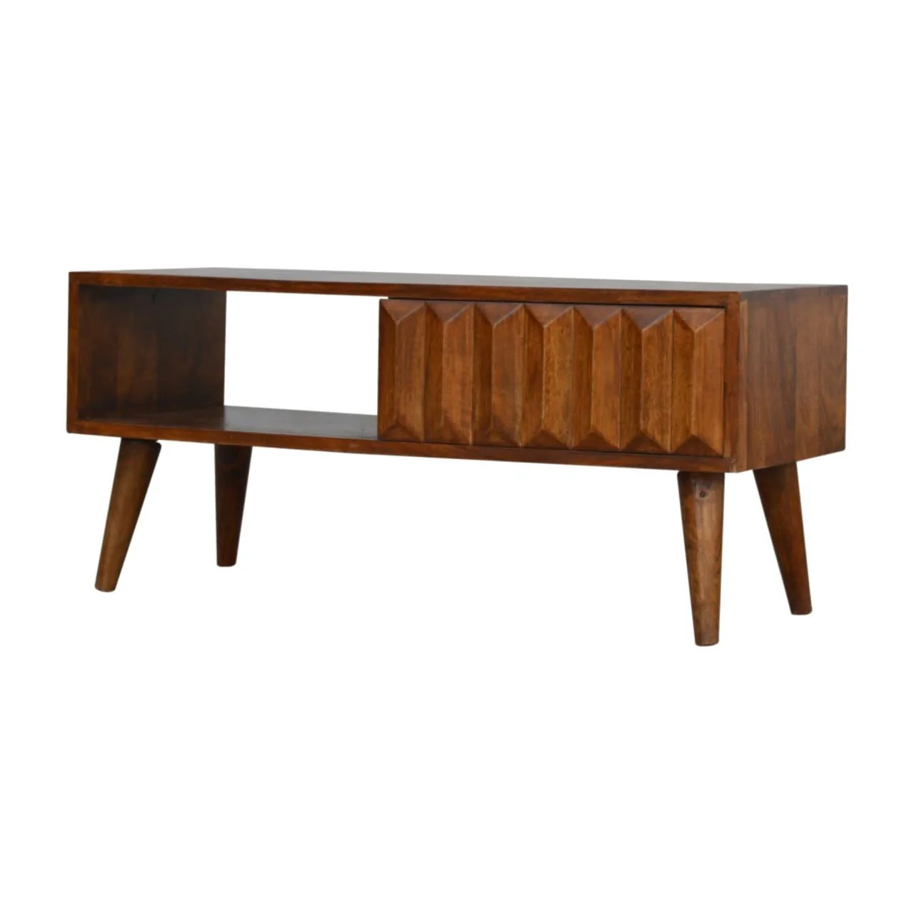 Prism Sliding Media Unit - Chestnut - Image 2