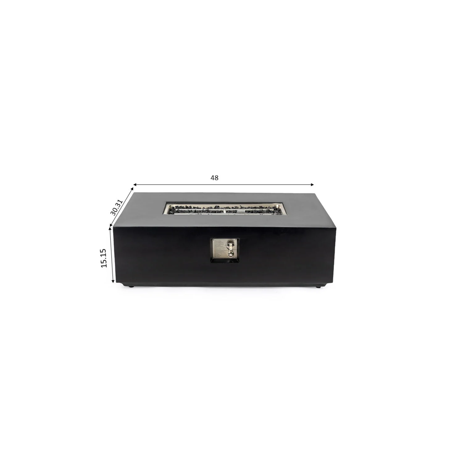 Propane / Natural Gas Fire Pit Table, 50,000 BTU - Charcoal - Image 4