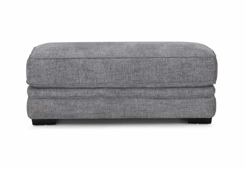 Protege Gray Ottoman with WOW Gel-Blended Foam Cushion