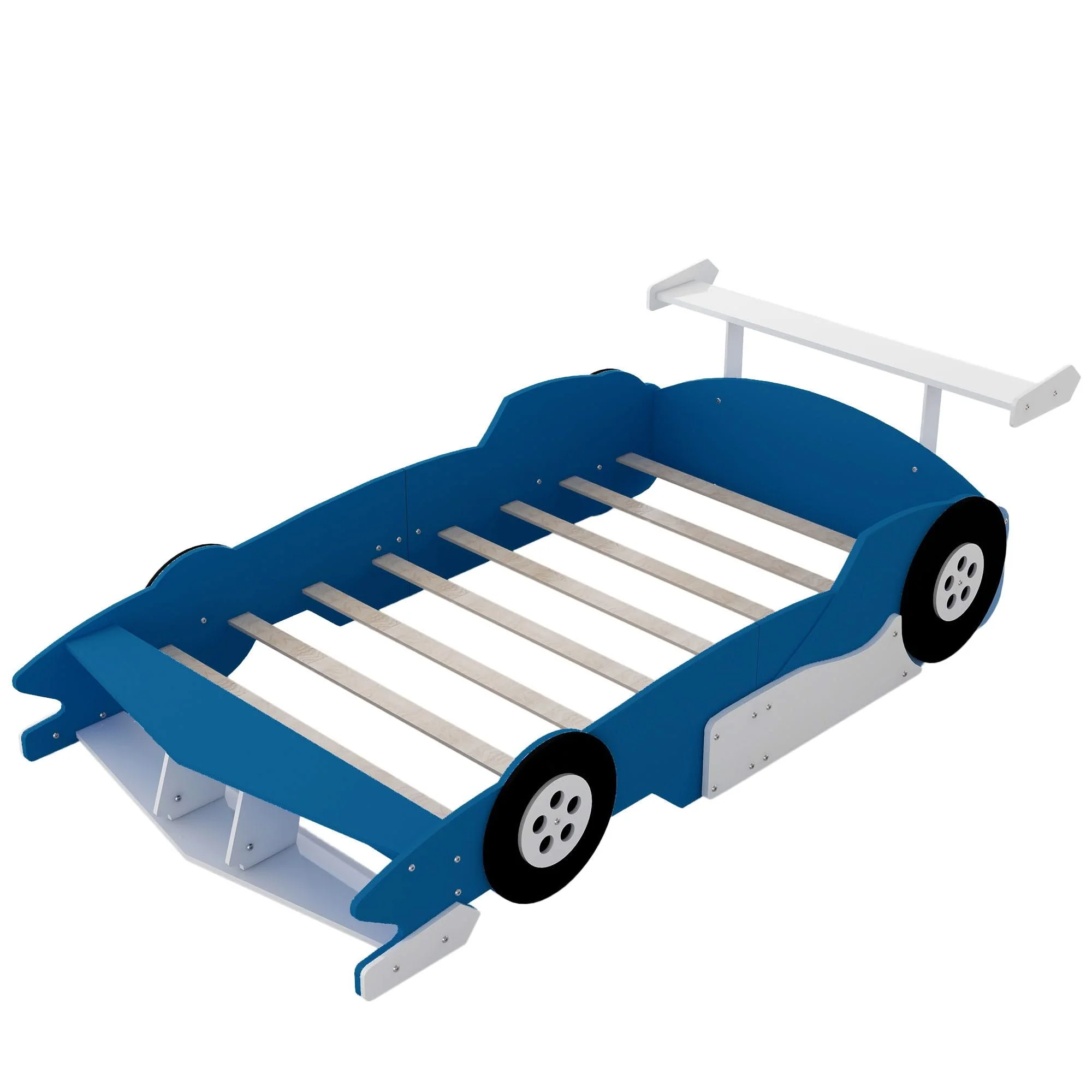 Race Car-Shaped Platform Bed With Wheels - Image 2
