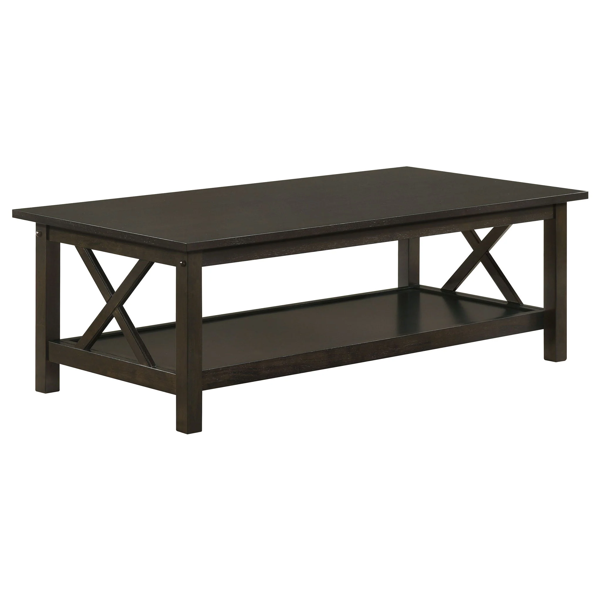 Rachelle 3-piece Rectangular Coffee Table Set Deep Merlot - Image 4
