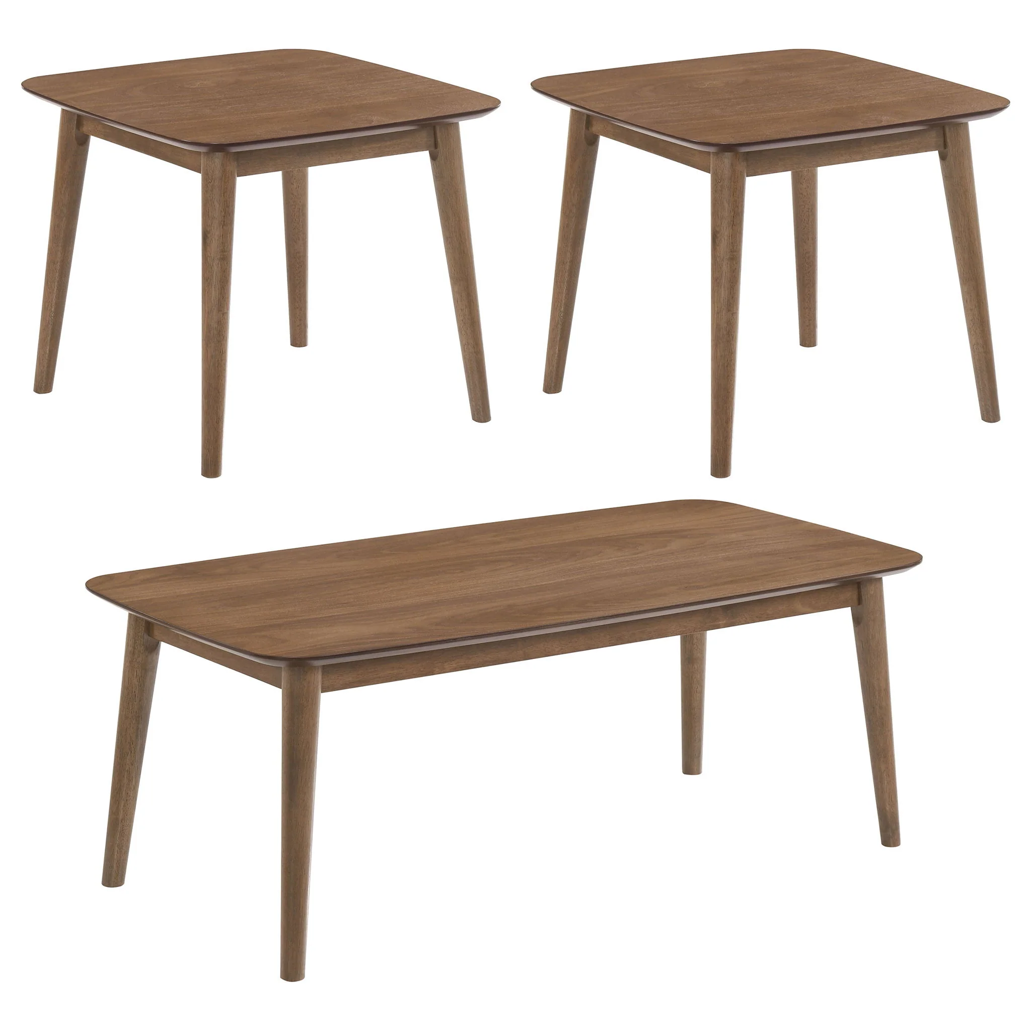 Radley 3-piece Rectangular Coffee Table Set Natural Walnut - Image 4