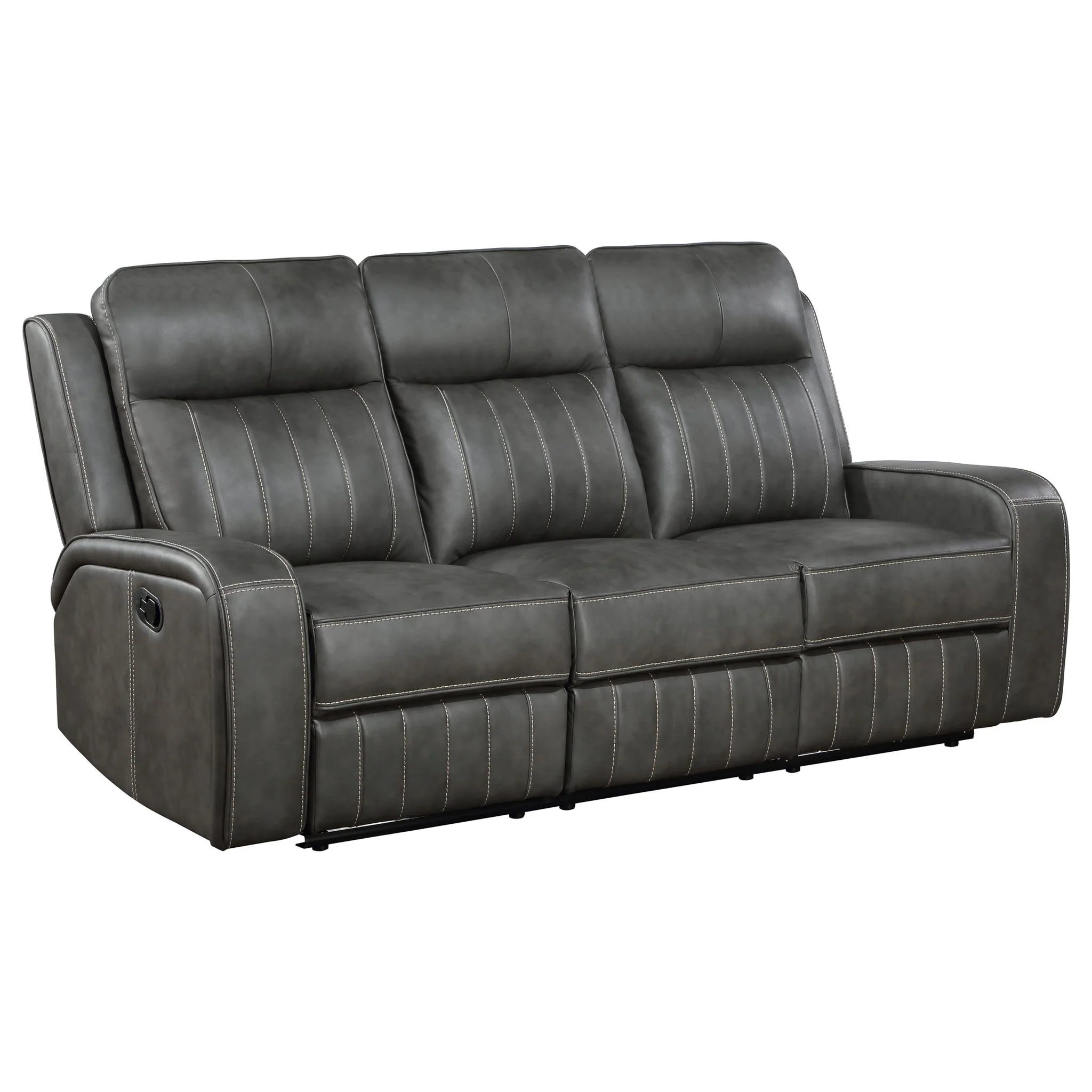 Raelynn 2-piece Upholstered Reclining Sofa Set Grey - Image 4
