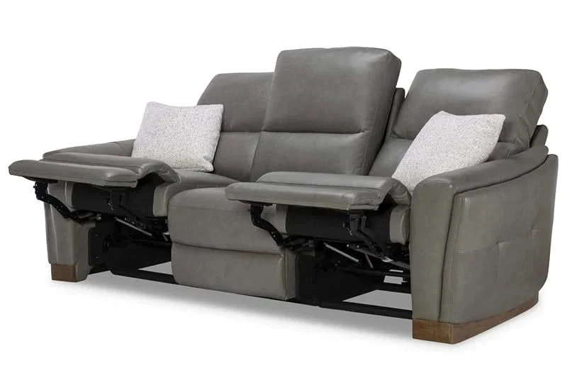 Rainforest Green Leather Modern Dual Power Reclining Living Room Set Includes Sofa and Loveseat with Dropdown table & lights - Image 12