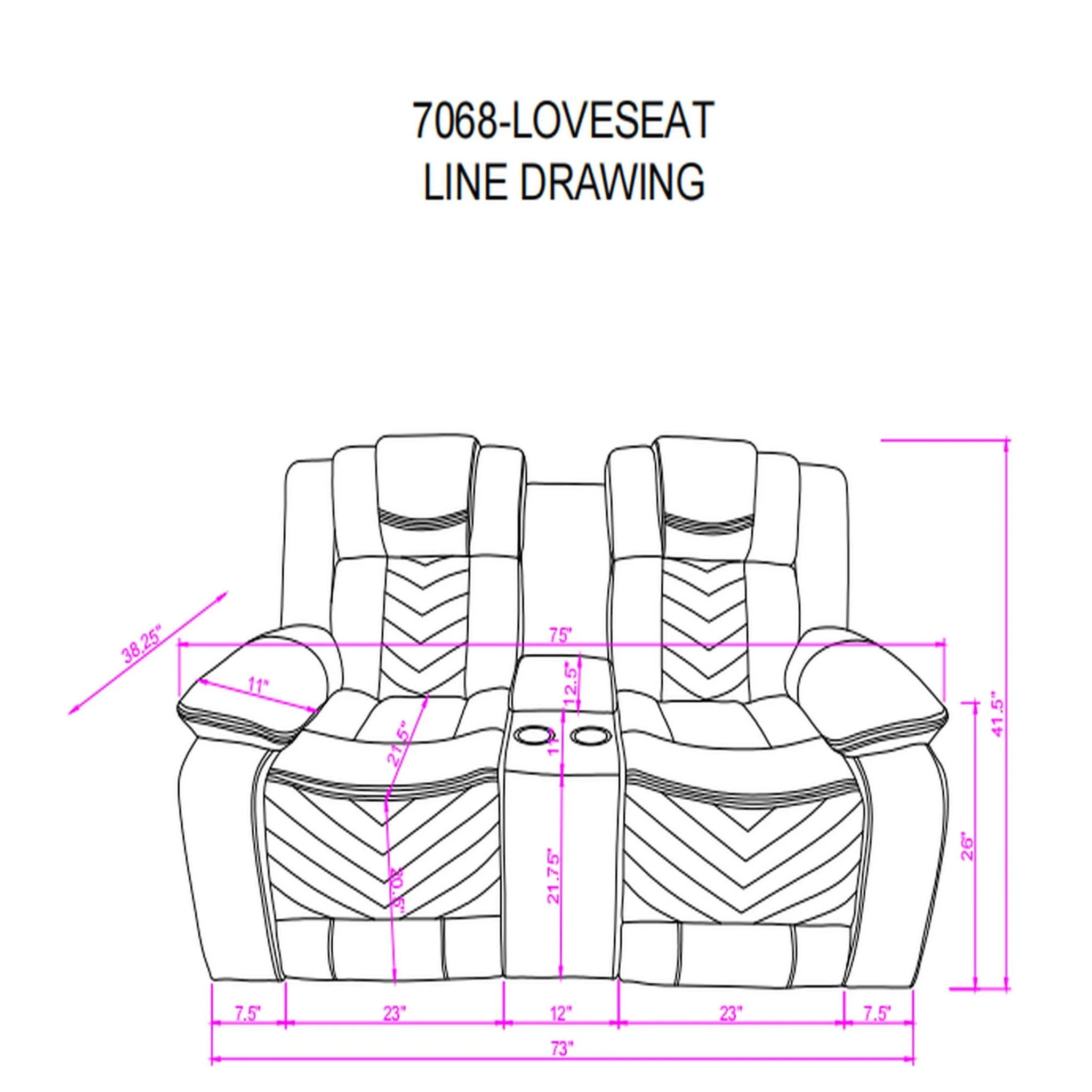 Raize - 10 Power Console Reclining Loveseat With LED - Gray - Image 4