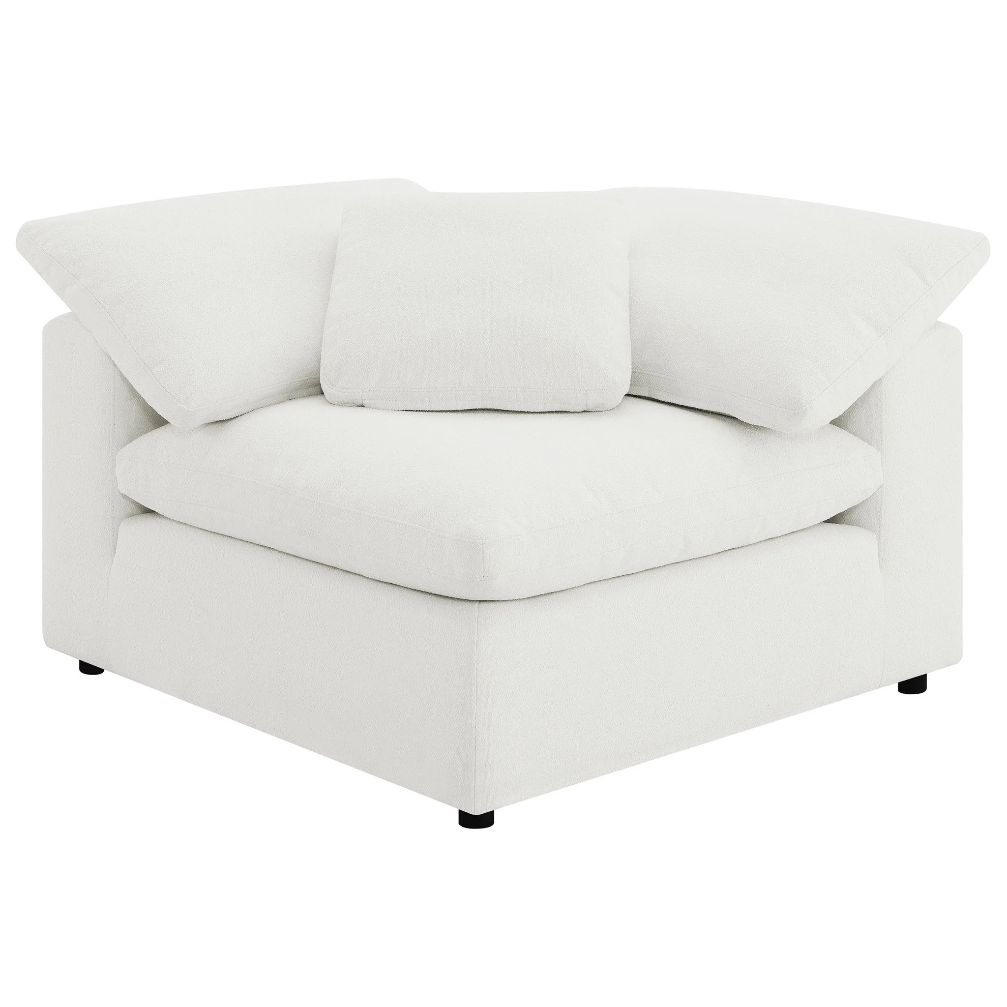 Raleigh 6-piece Boucle Upholstered Modular Sectional Ivory - Image 2