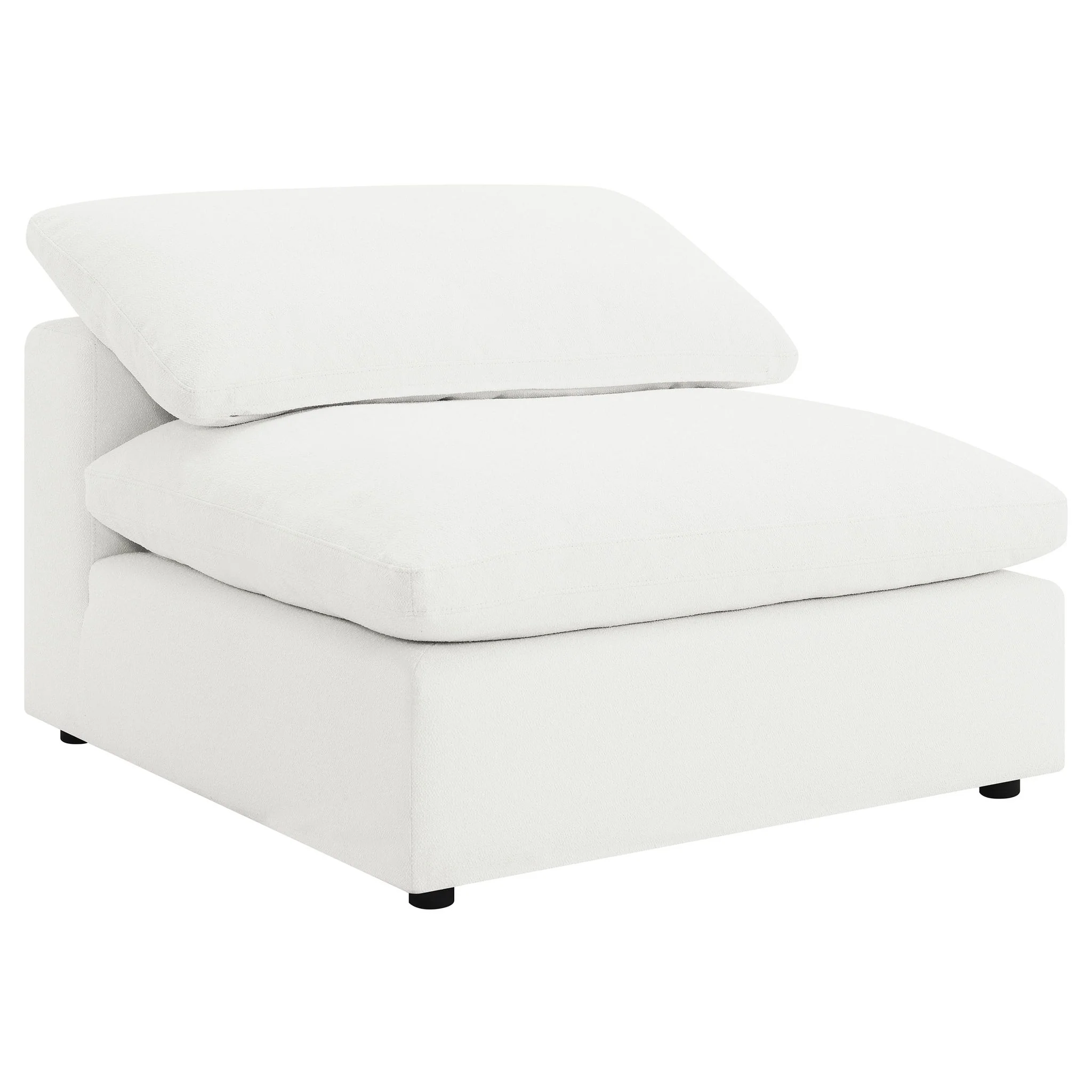 Raleigh 6-piece Boucle Upholstered Modular Sectional Ivory - Image 4