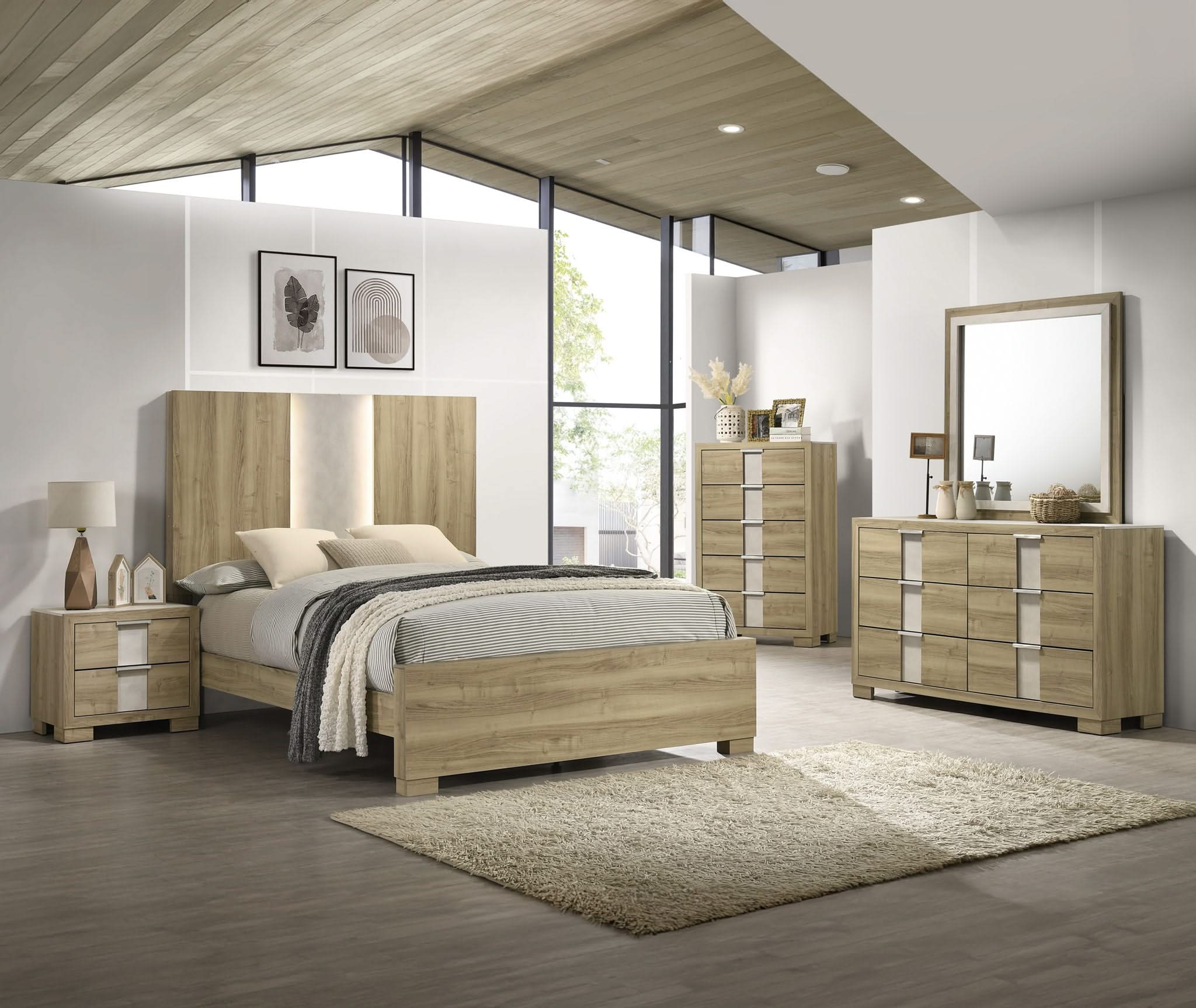 Rangley - King 5 Piece Bedroom Set - Driftwood