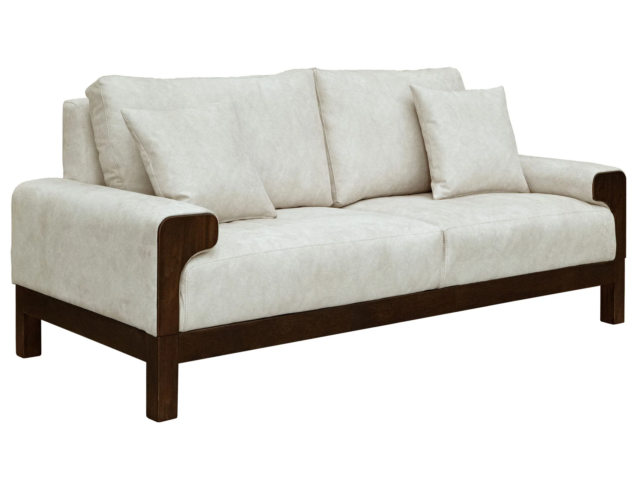 Raramuri - Loveseat - White / Dark Brown