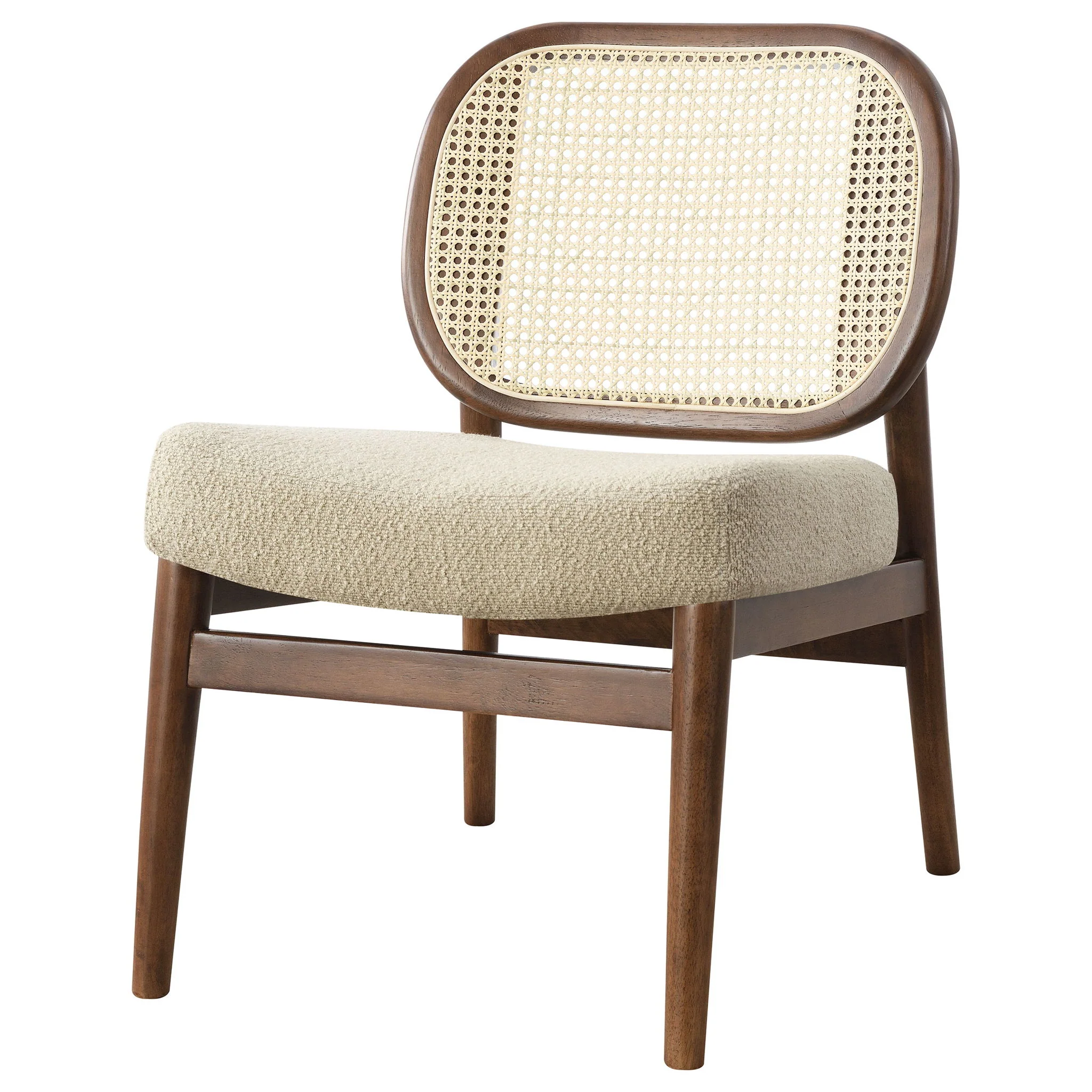 Rayo Rattan Cane Back Accent Chair with Padded Seat Camel - Image 3