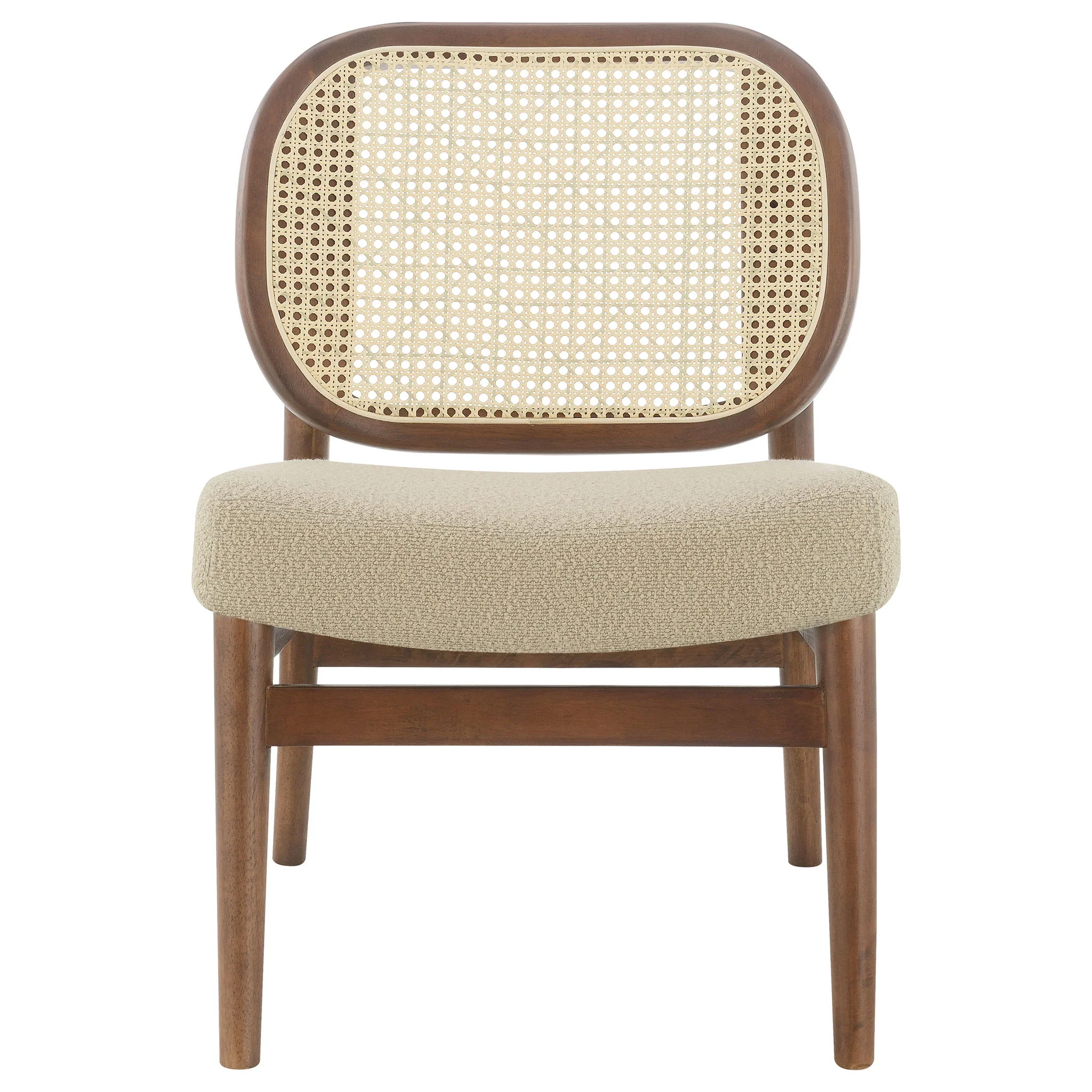 Rayo Rattan Cane Back Accent Chair with Padded Seat Camel - Image 4
