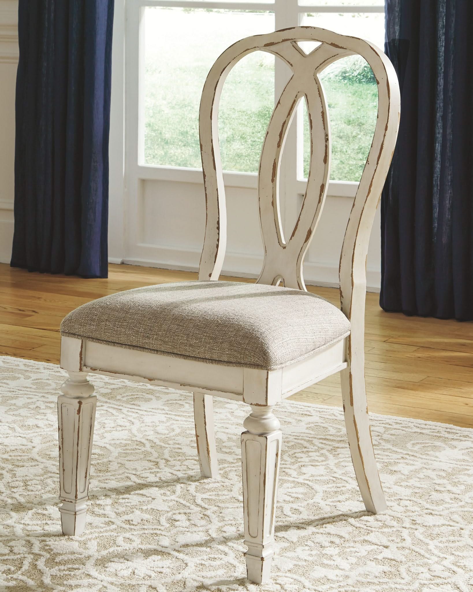 Realyn - Dining UPH Side Chair (Set of 2) - Ribbonback - Chipped White - Image 4