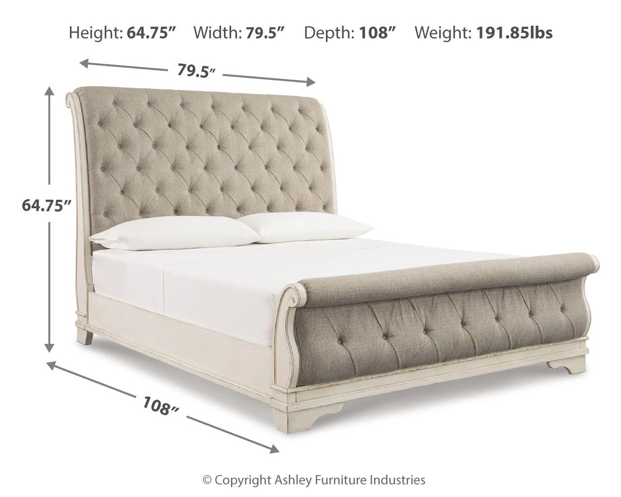 Realyn - Upholstered Sleigh Bed - Image 4