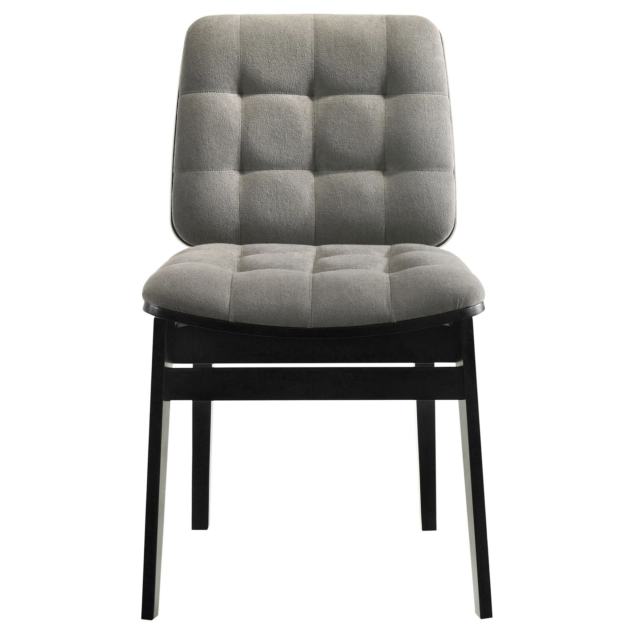 Redbridge Velvet Upholstered Side Chair Grey and Black (Set of 2) - Image 2