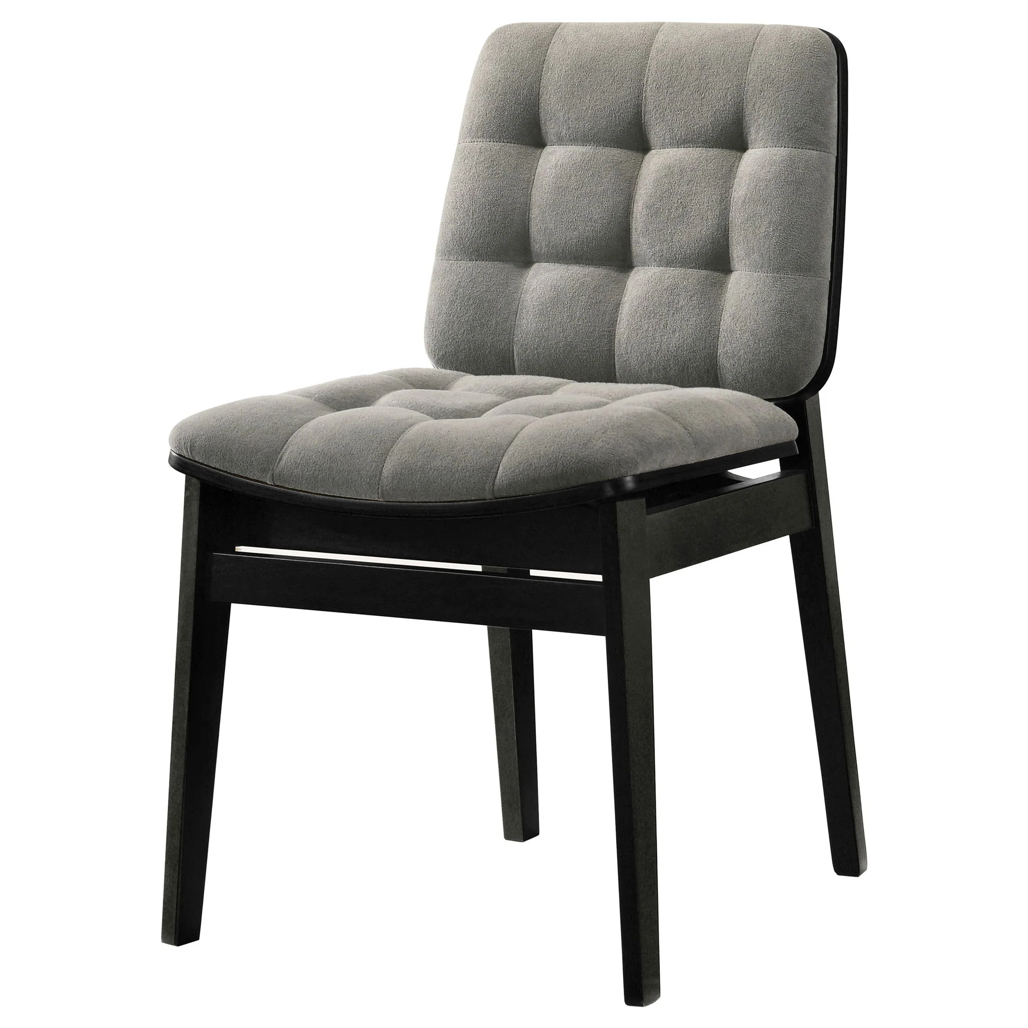Redbridge Velvet Upholstered Side Chair Grey and Black (Set of 2) - Image 3
