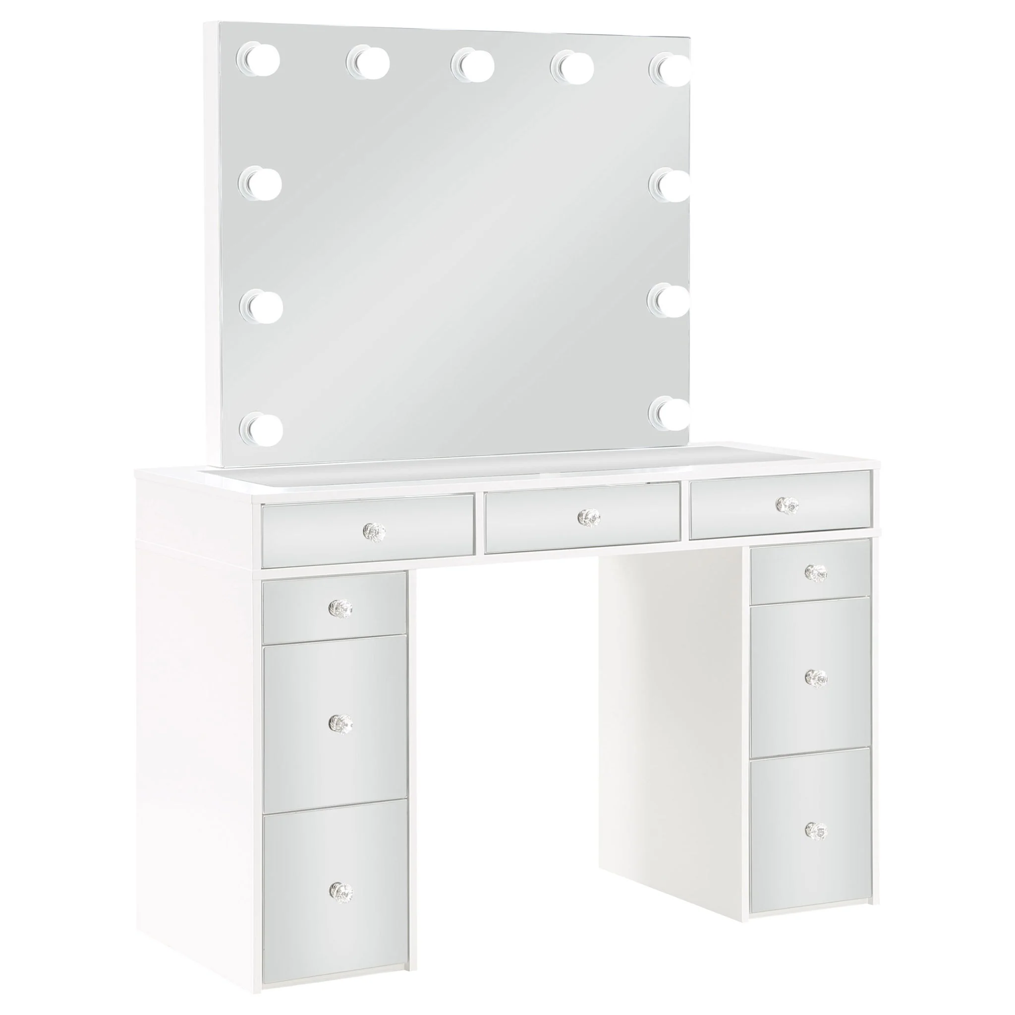 Regina Makeup Vanity Table Set with Lighting White - Image 3
