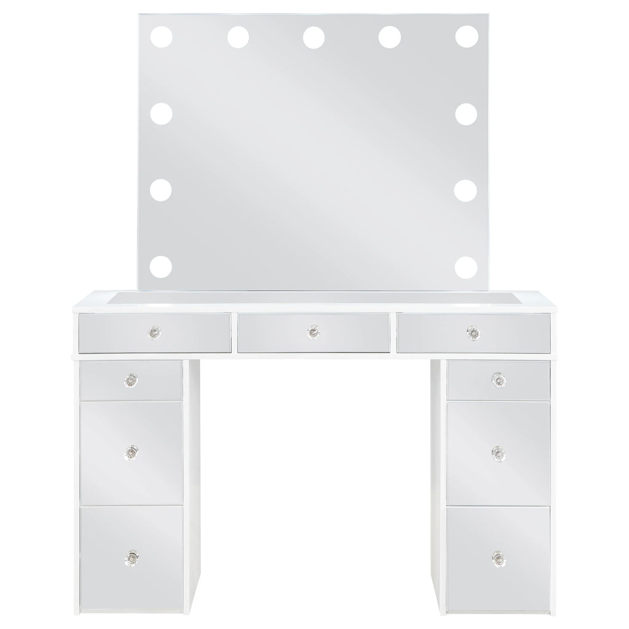 Regina Makeup Vanity Table Set with Lighting White - Image 4