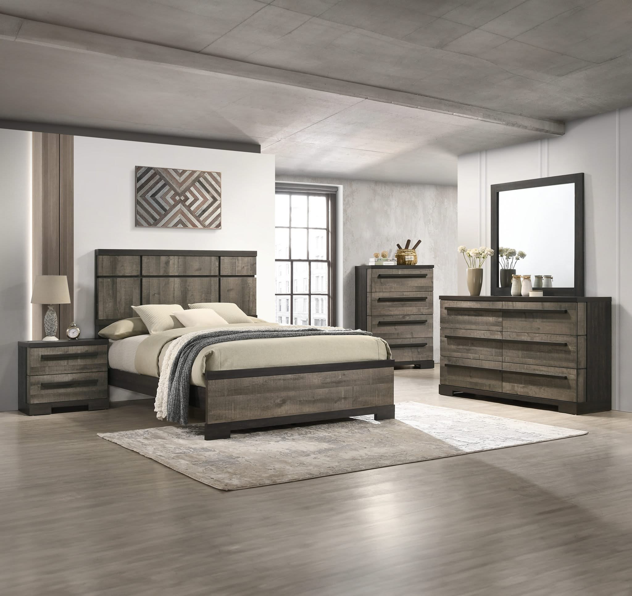 Remington - King 4 Piece Bedroom Set - Dark Brown