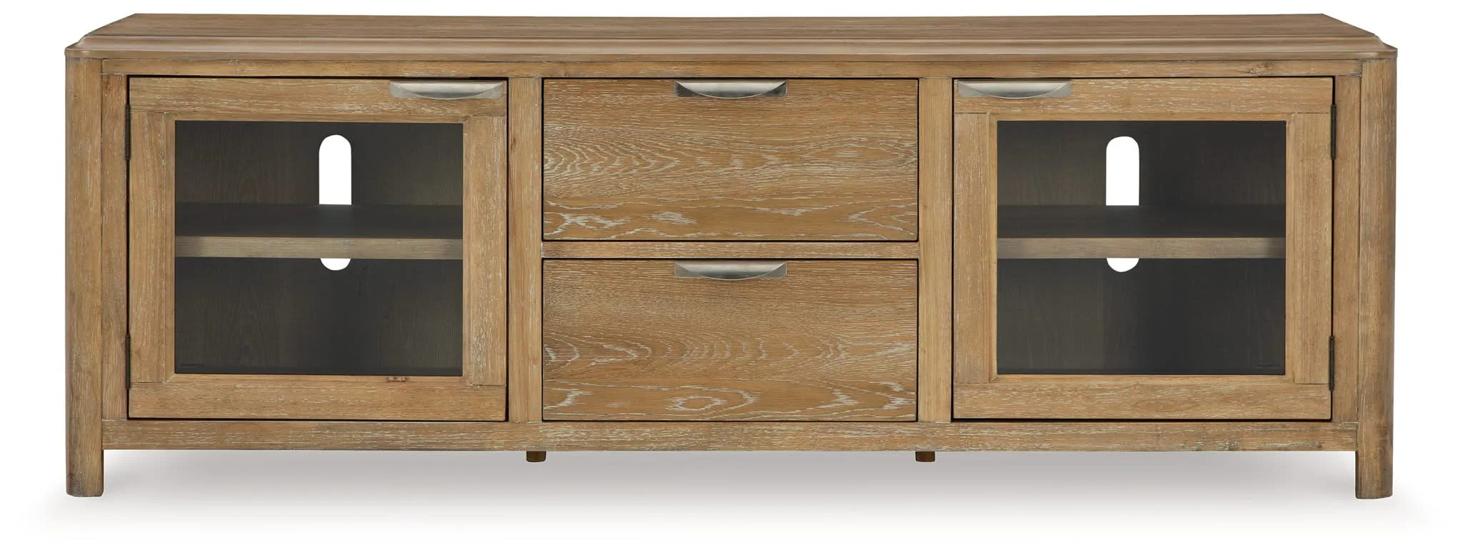 Rencott - Extra Large TV Stand - Light Brown - Image 4