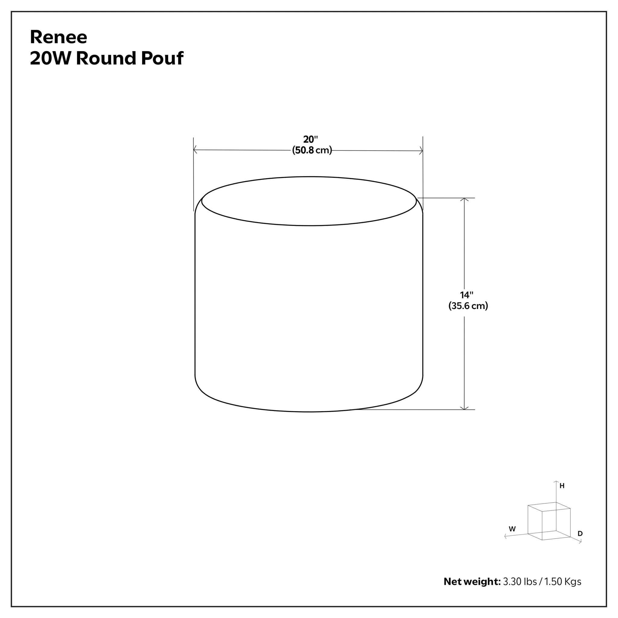 Renee - Handcrafted Round Pouf - Image 4