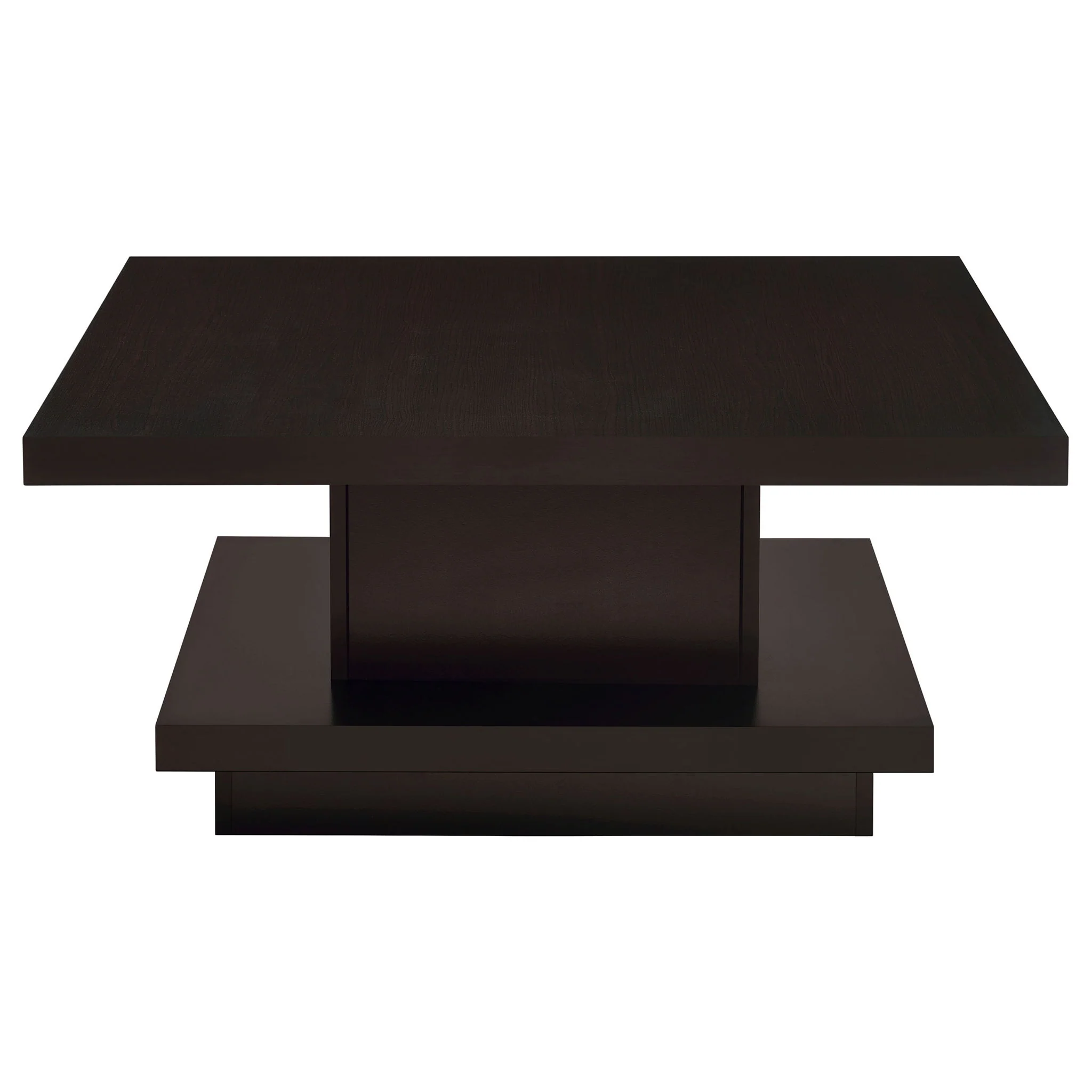 Reston Square Engineered Wood Coffee Table with Casters Cappuccino - Image 2