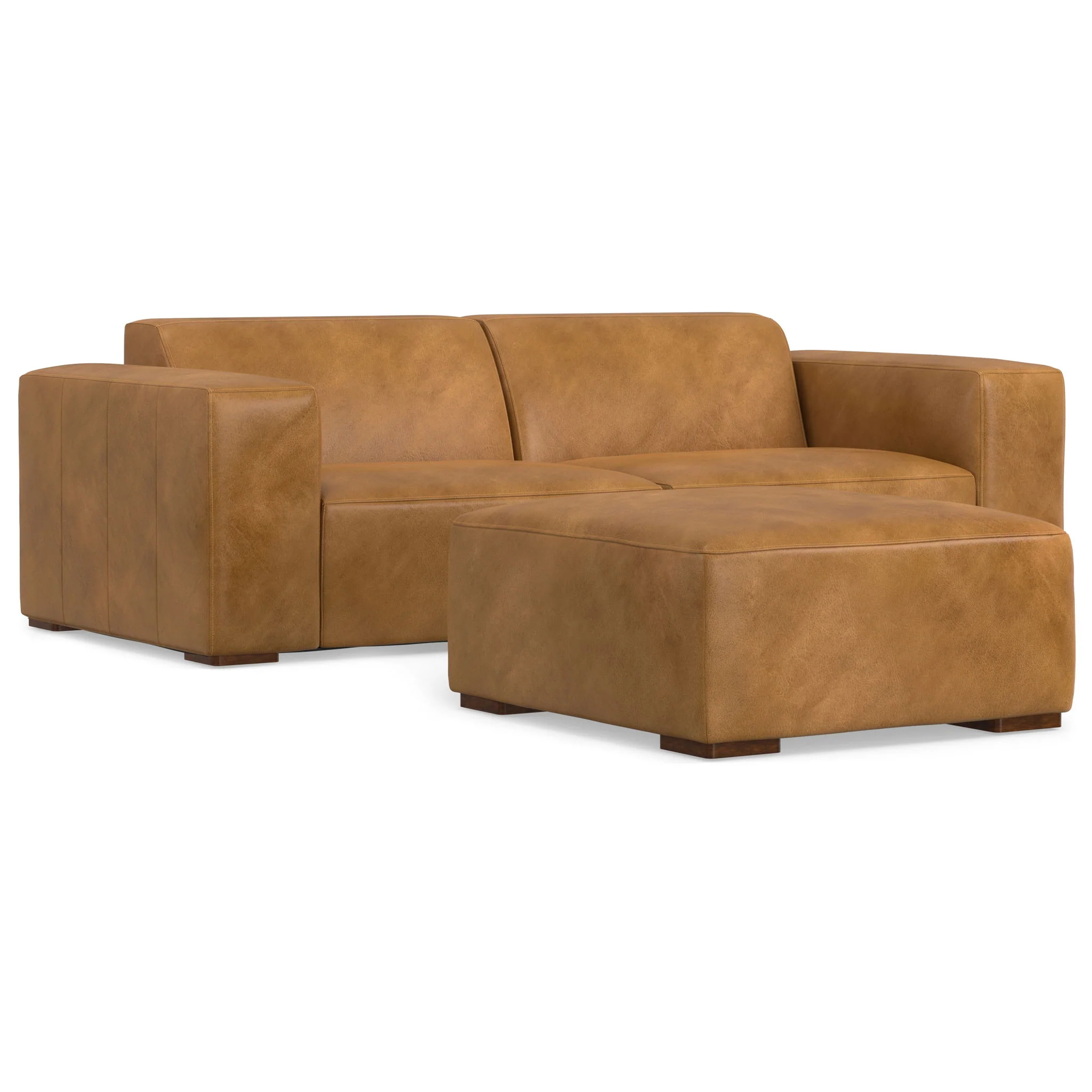Rex - Handcrafted Sectional Sofa And Ottoman - Image 4