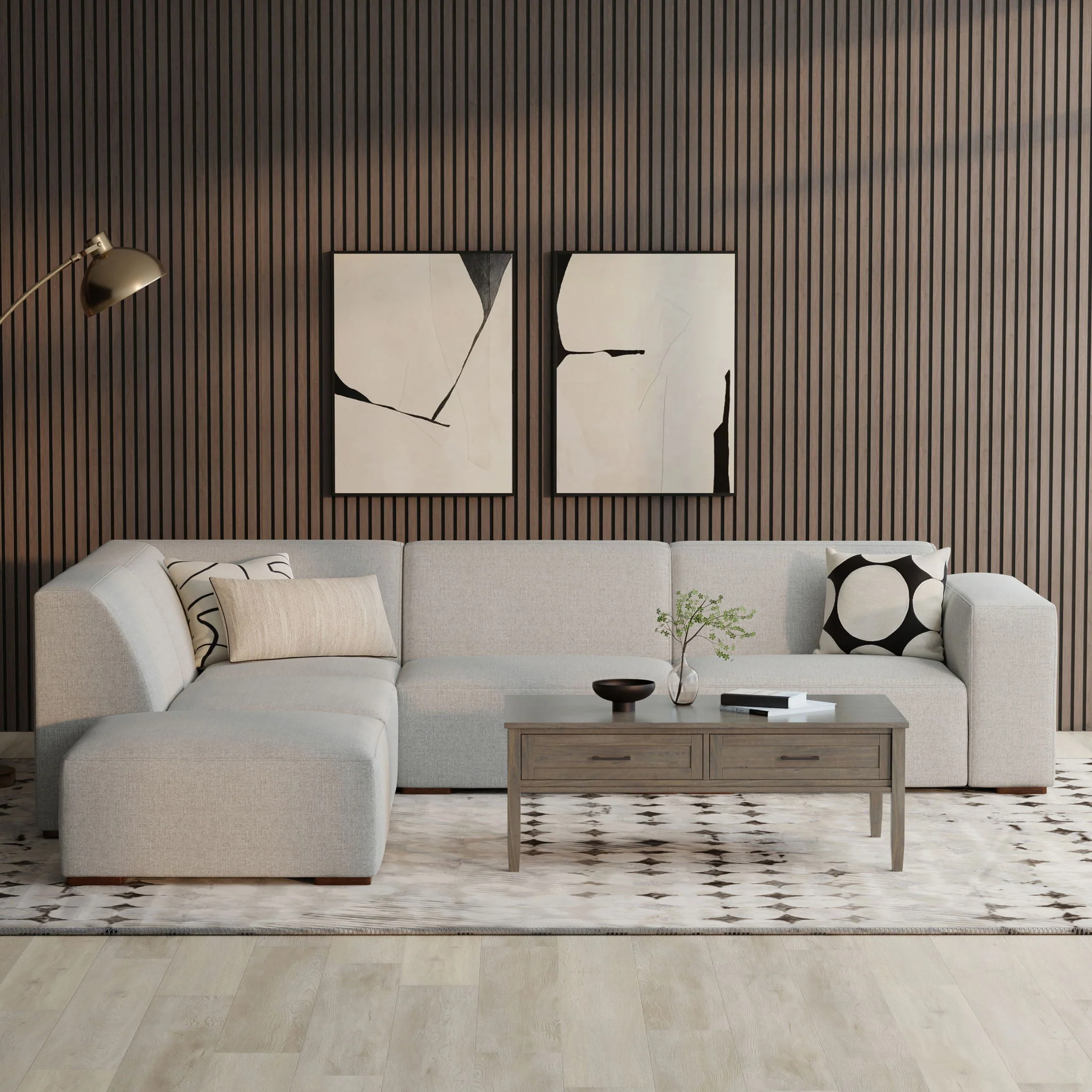 Rex - Handcrafted Sectional Sofa And Ottoman - Image 8