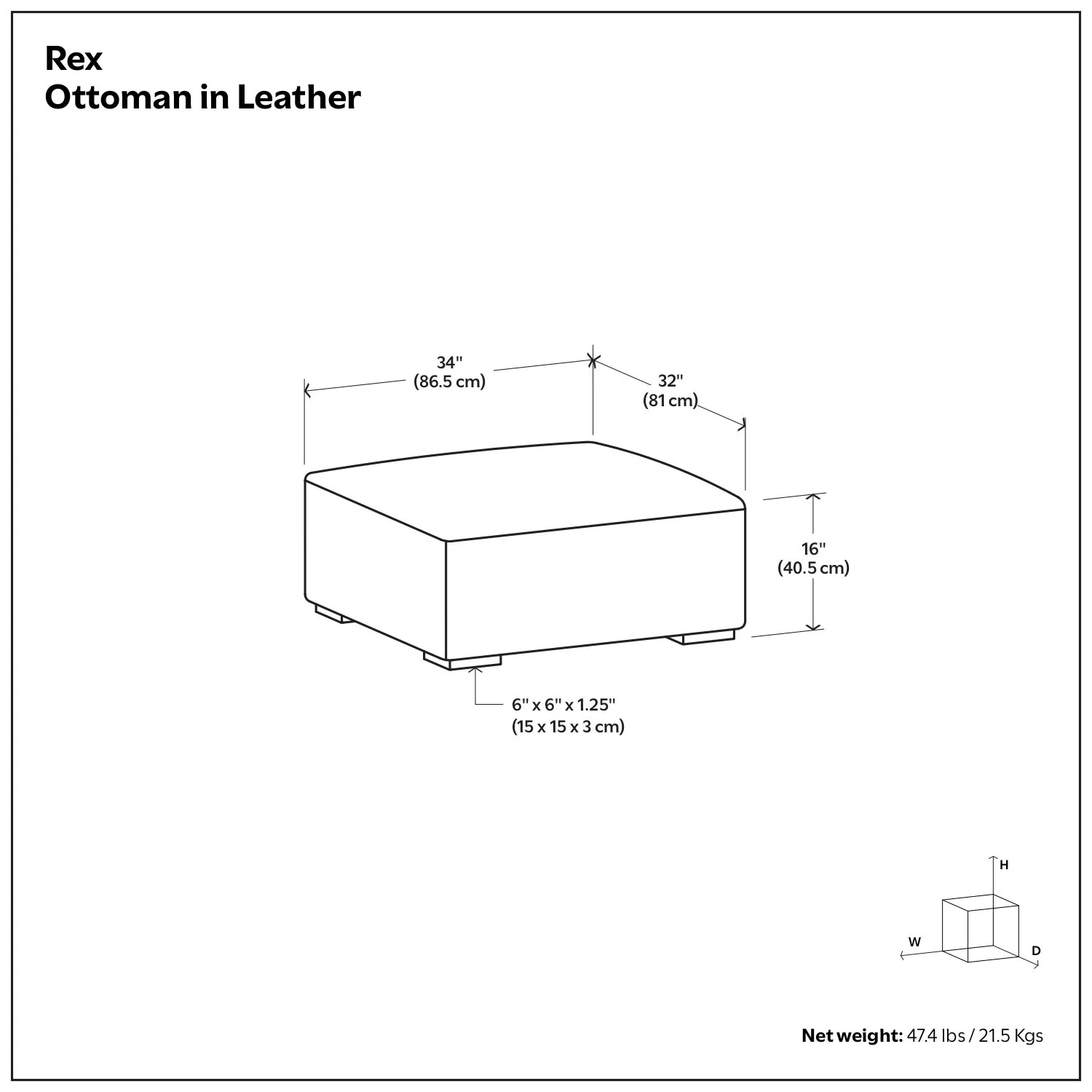 Rex - Versatile Design Ottoman - Image 4