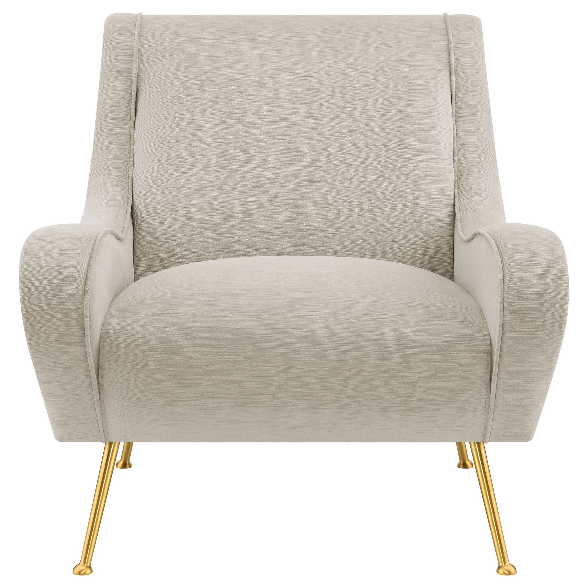 Ricci Upholstered Saddle Arm Accent Chair Stone - Image 3