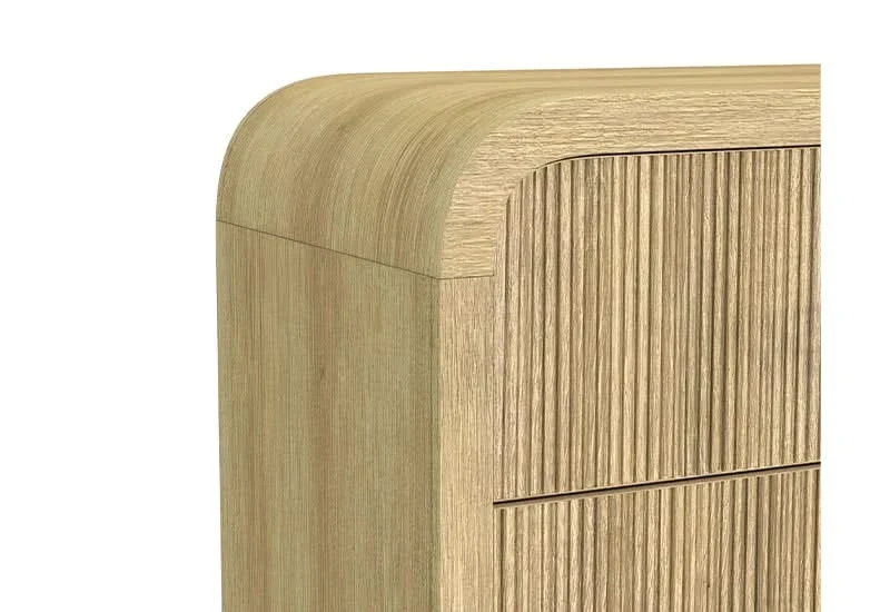 Ridgemont Natural 6-Drawer Dresser with Rounded Corners and Sleek Metal Pulls - Image 5