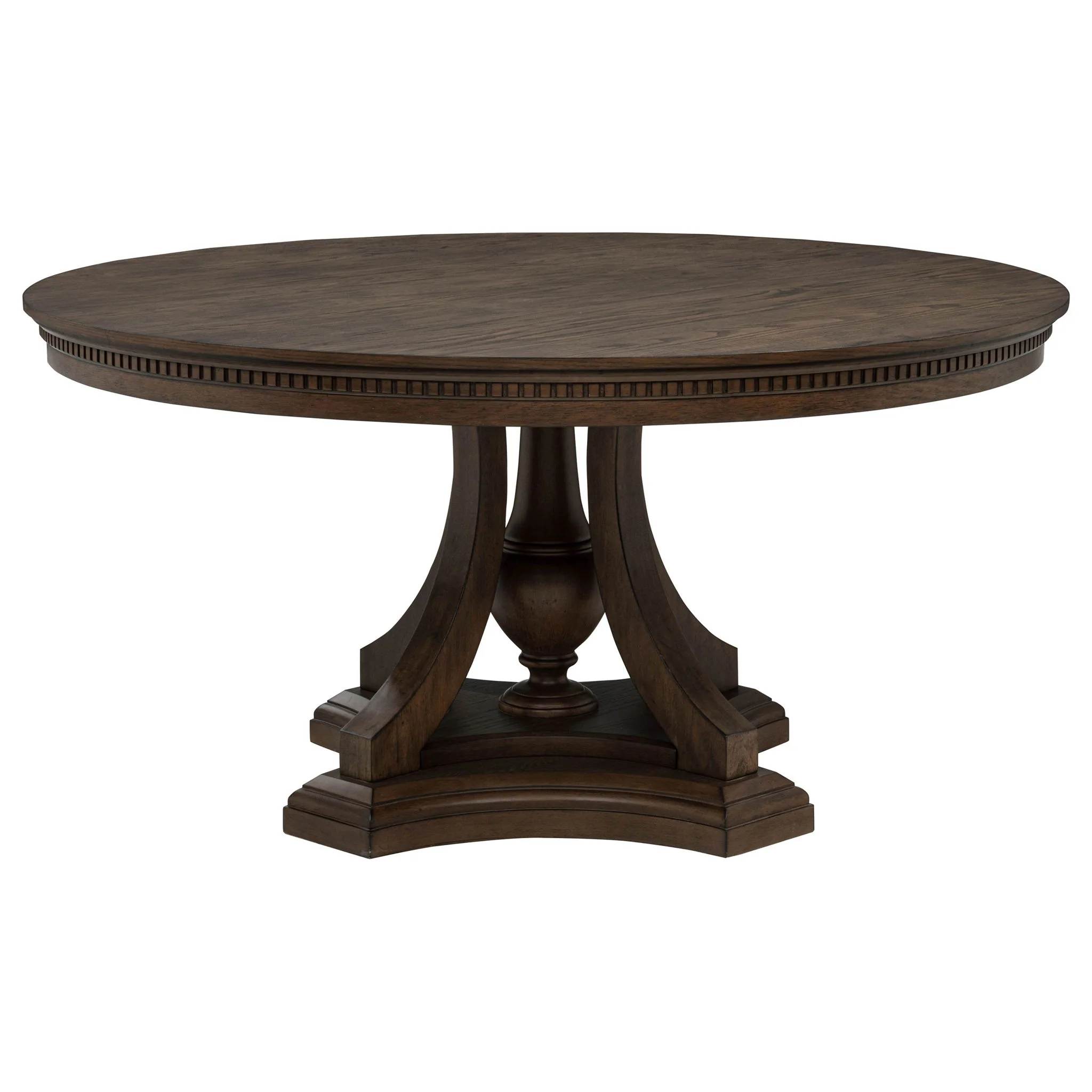 Ridgewell 5-piece Round Pedestal Dining Set Dark Oak - Image 4
