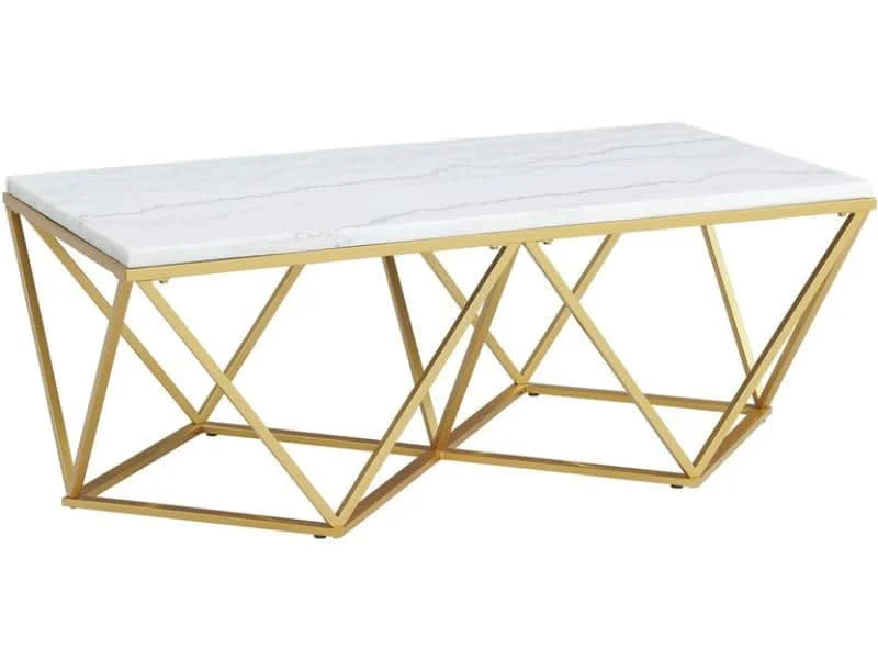 RIKO GOLD RECT COFFEE TABLE - Image 2