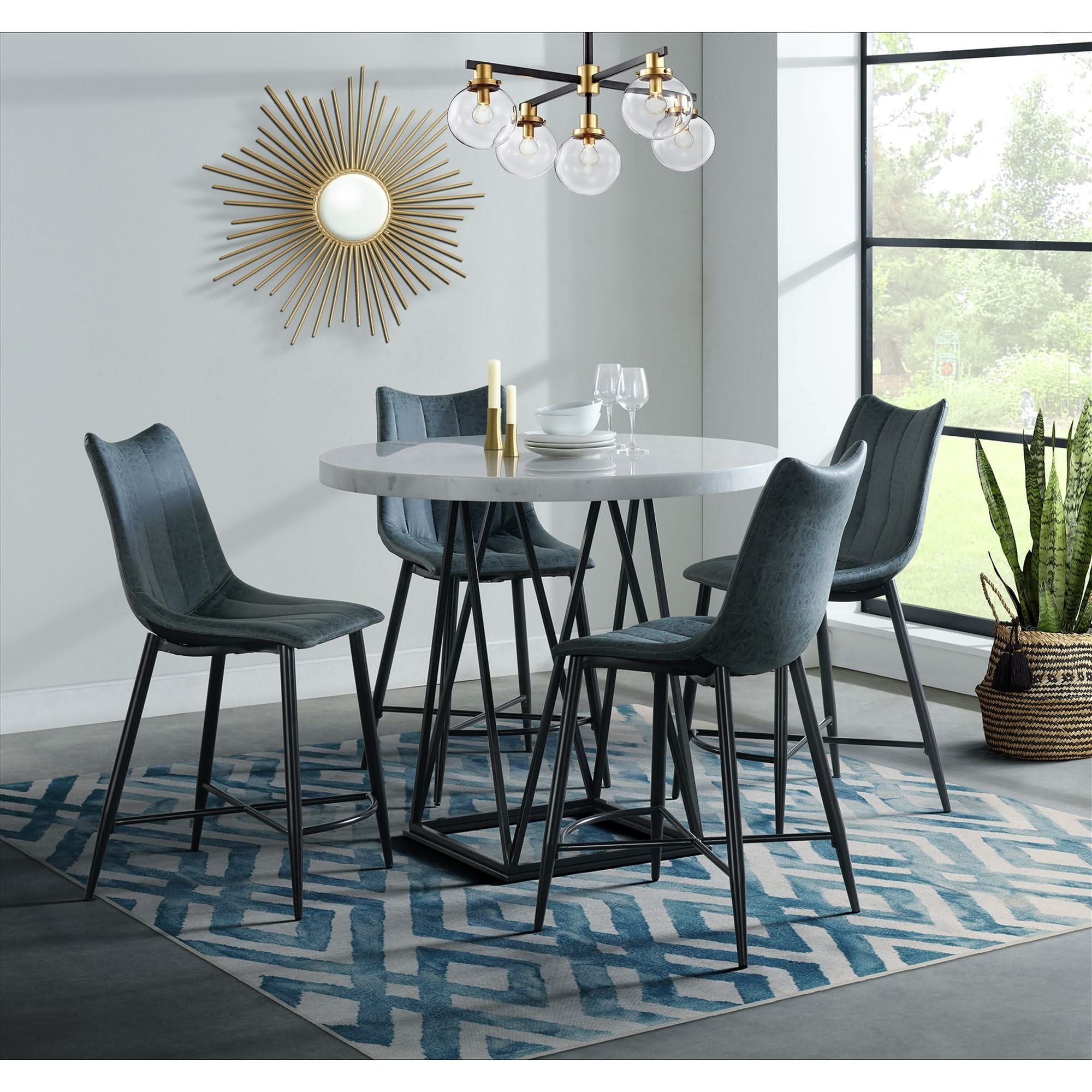 Riko - Round Counter Height Dining Table - White - Image 2
