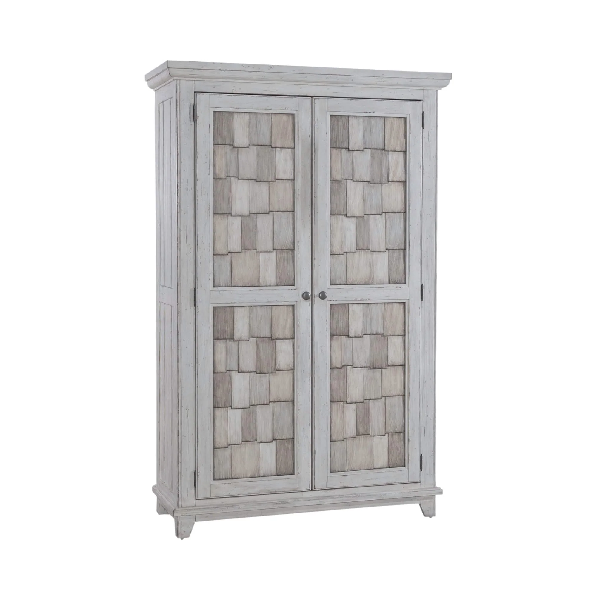 River Place - Armoire - Riverstone White & Tobacco - Image 4