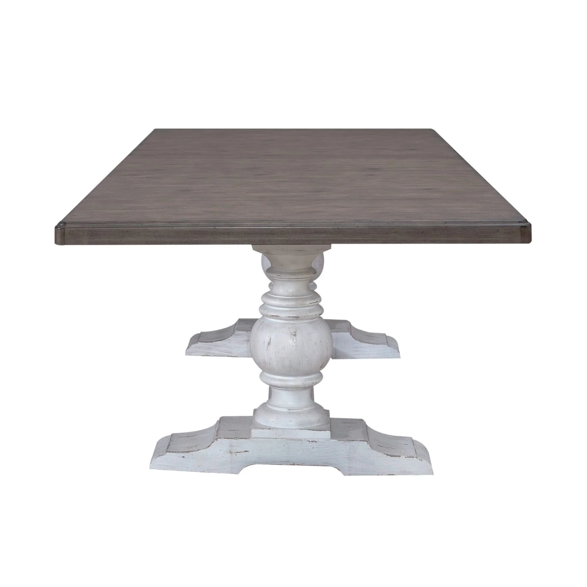 River Place - Trestle Table - Riverstone White & Tobacco - Image 3