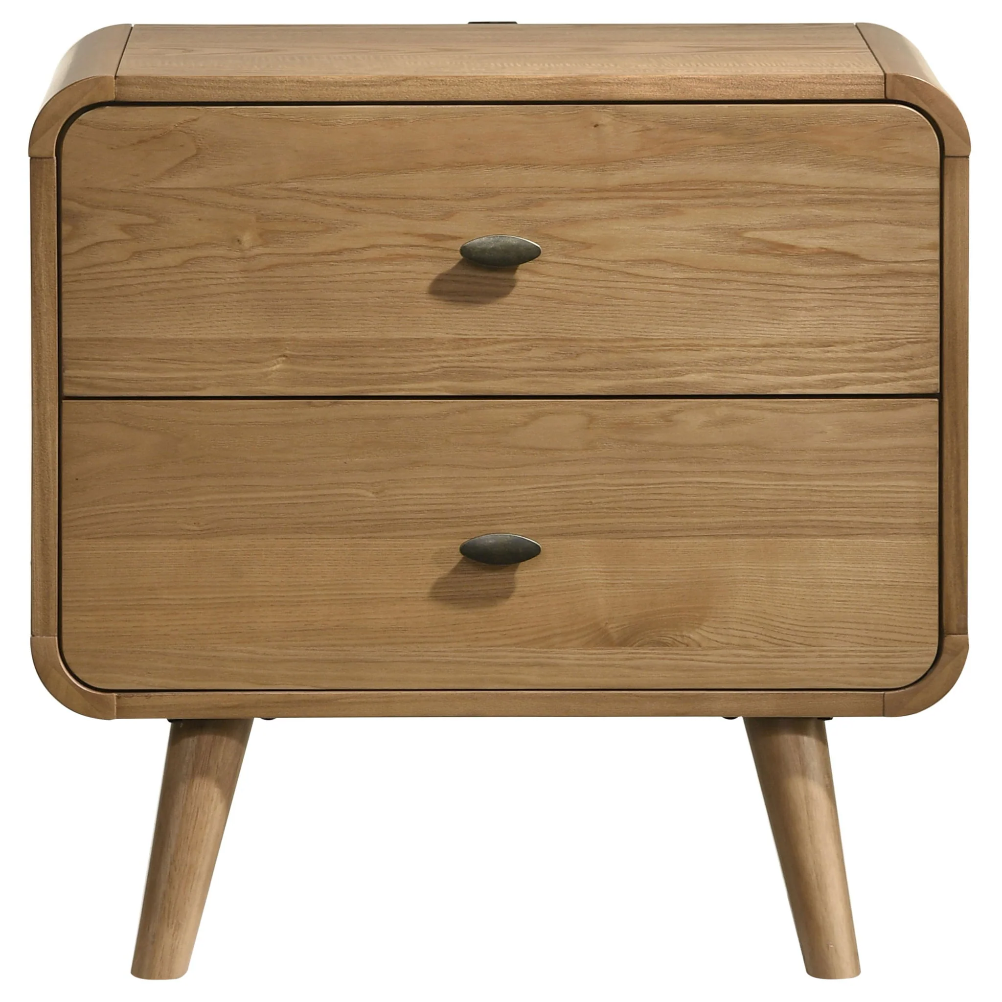 Robyn 2-drawer Nightstand Bedside Table Light Ash - Image 2