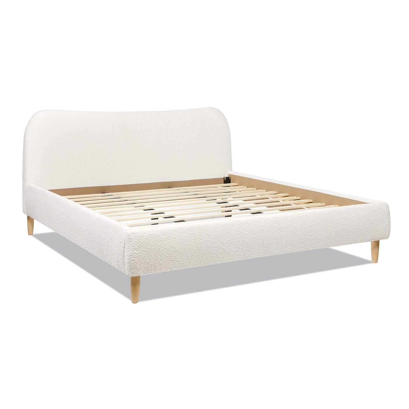 Roman - Curved Headboard Upholstered Platform Bed - Image 10
