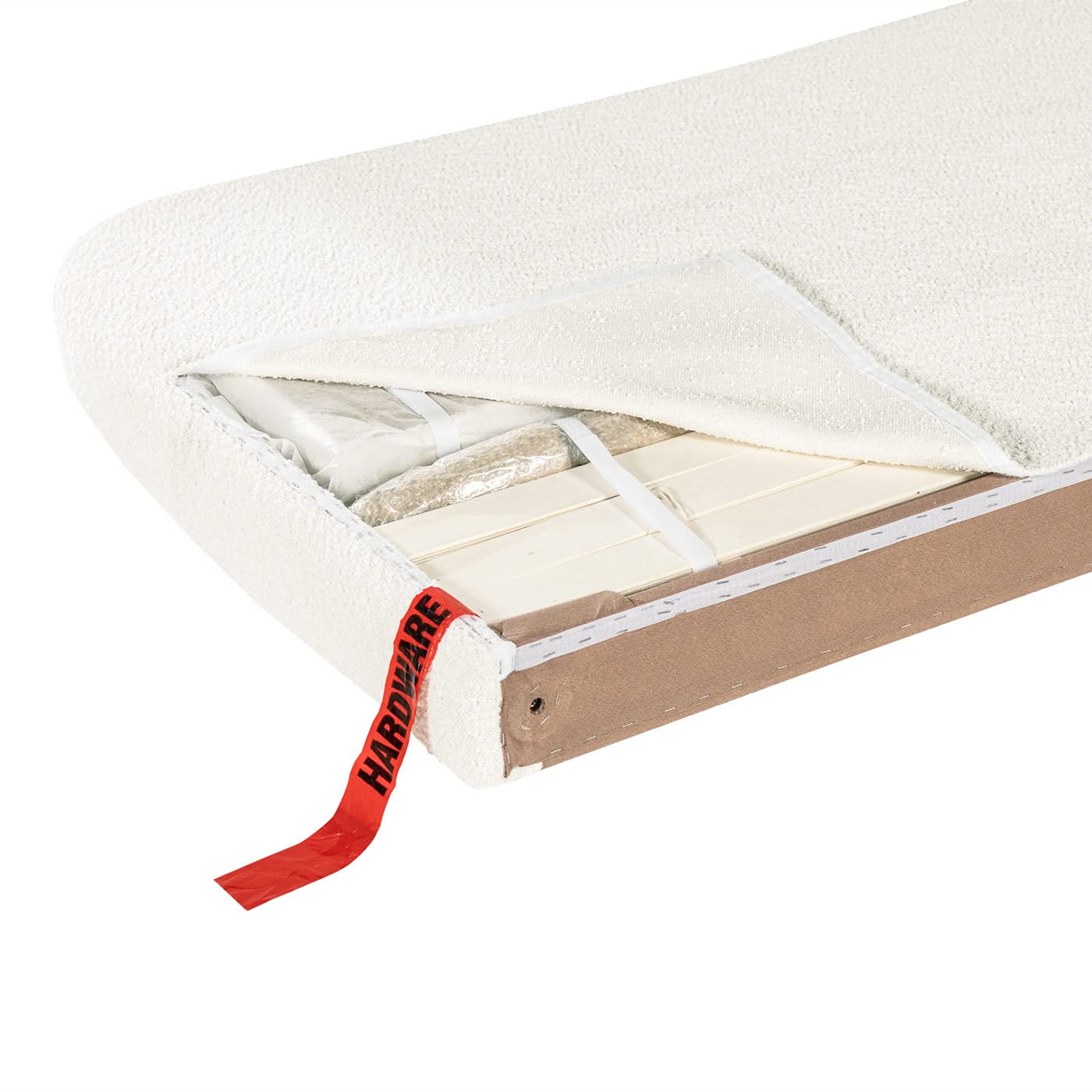 Roman - Curved Headboard Upholstered Platform Bed - Image 11