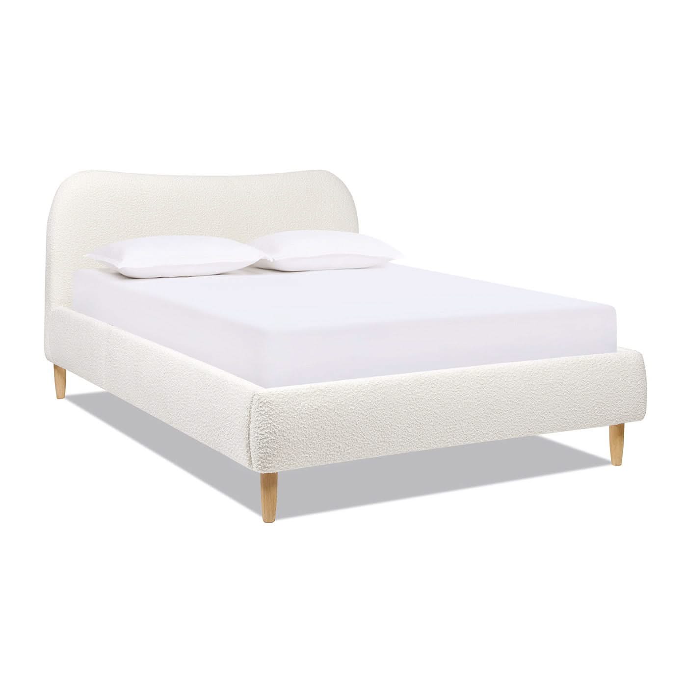 Roman - Curved Headboard Upholstered Platform Bed - Image 15