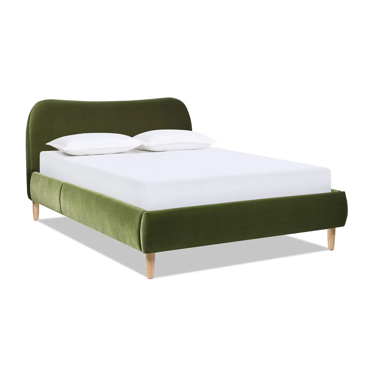 Roman - Curved Headboard Upholstered Platform Bed - Image 16