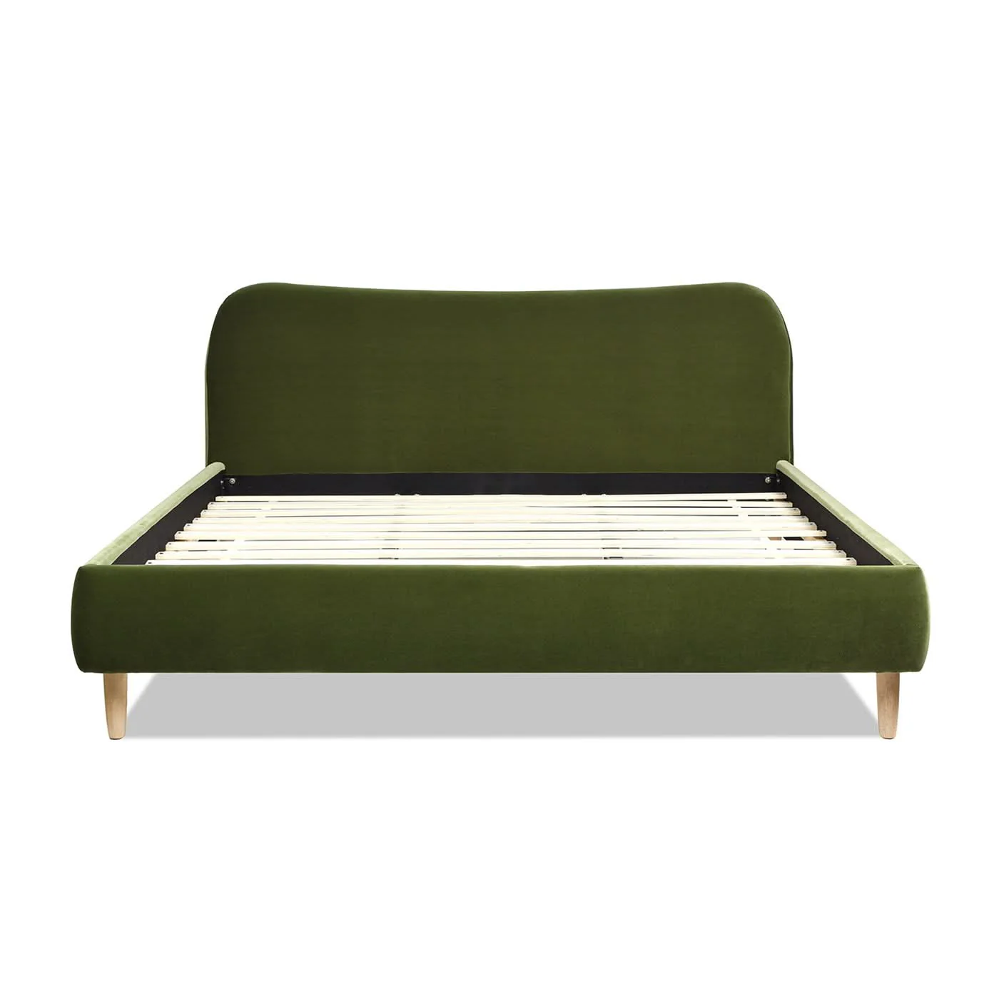 Roman - Curved Headboard Upholstered Platform Bed - Image 17