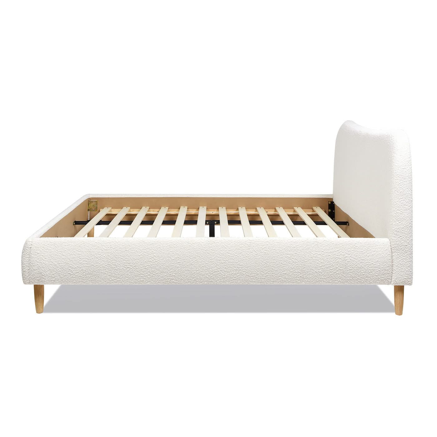 Roman - Curved Headboard Upholstered Platform Bed - Image 19