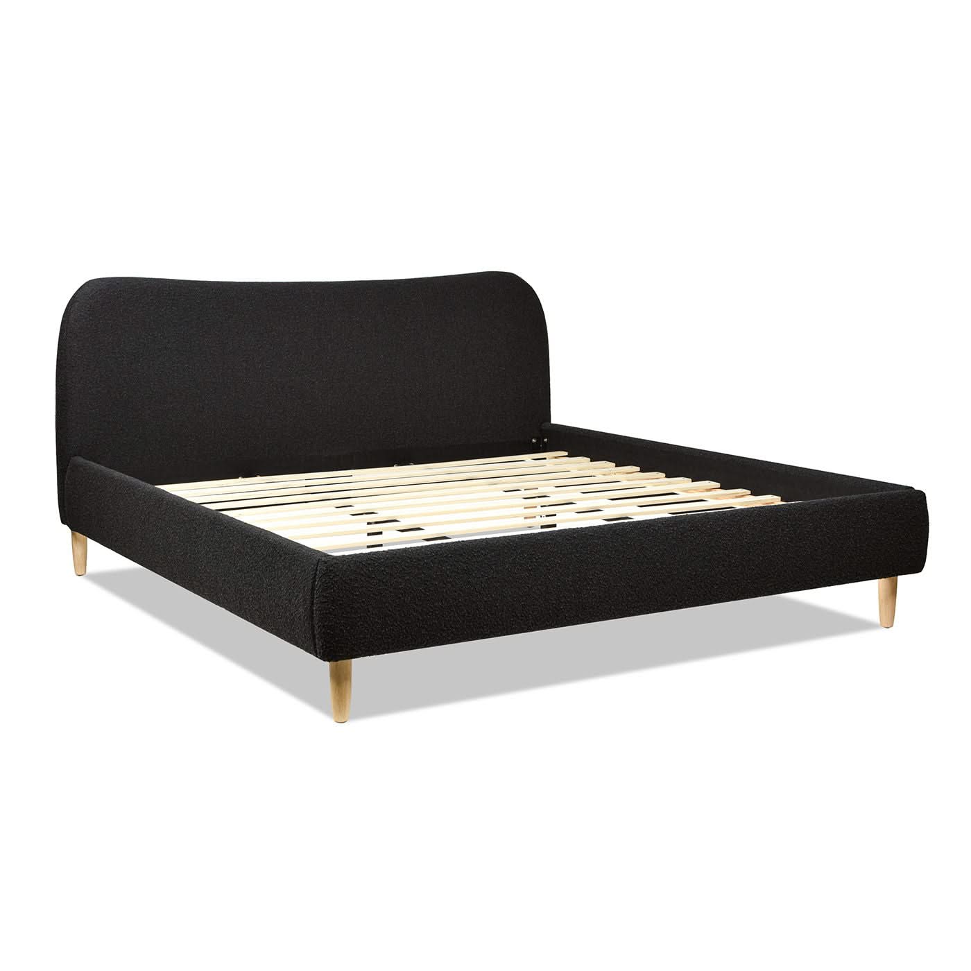 Roman - Curved Headboard Upholstered Platform Bed - Image 20