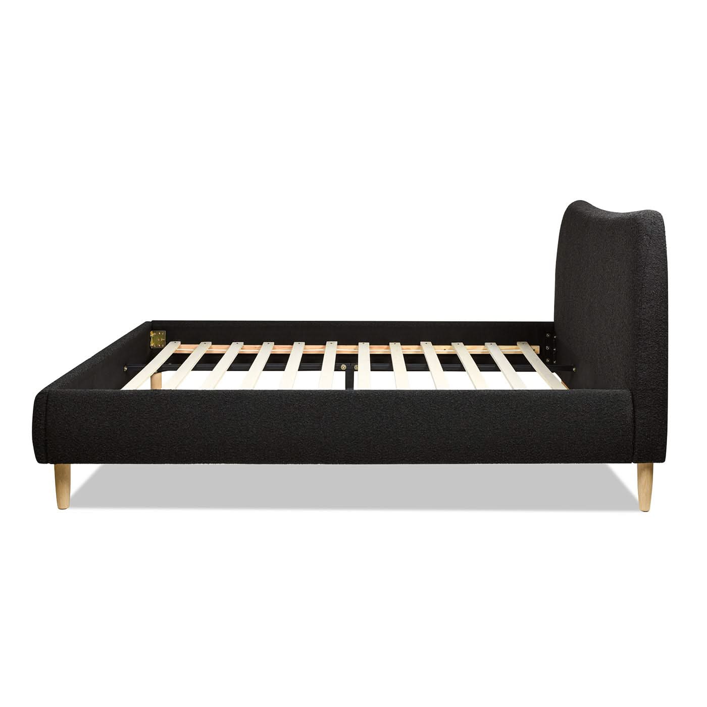 Roman - Curved Headboard Upholstered Platform Bed - Image 7
