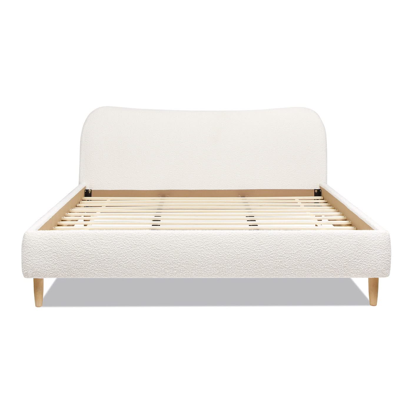 Roman - Curved Headboard Upholstered Platform Bed - Image 8