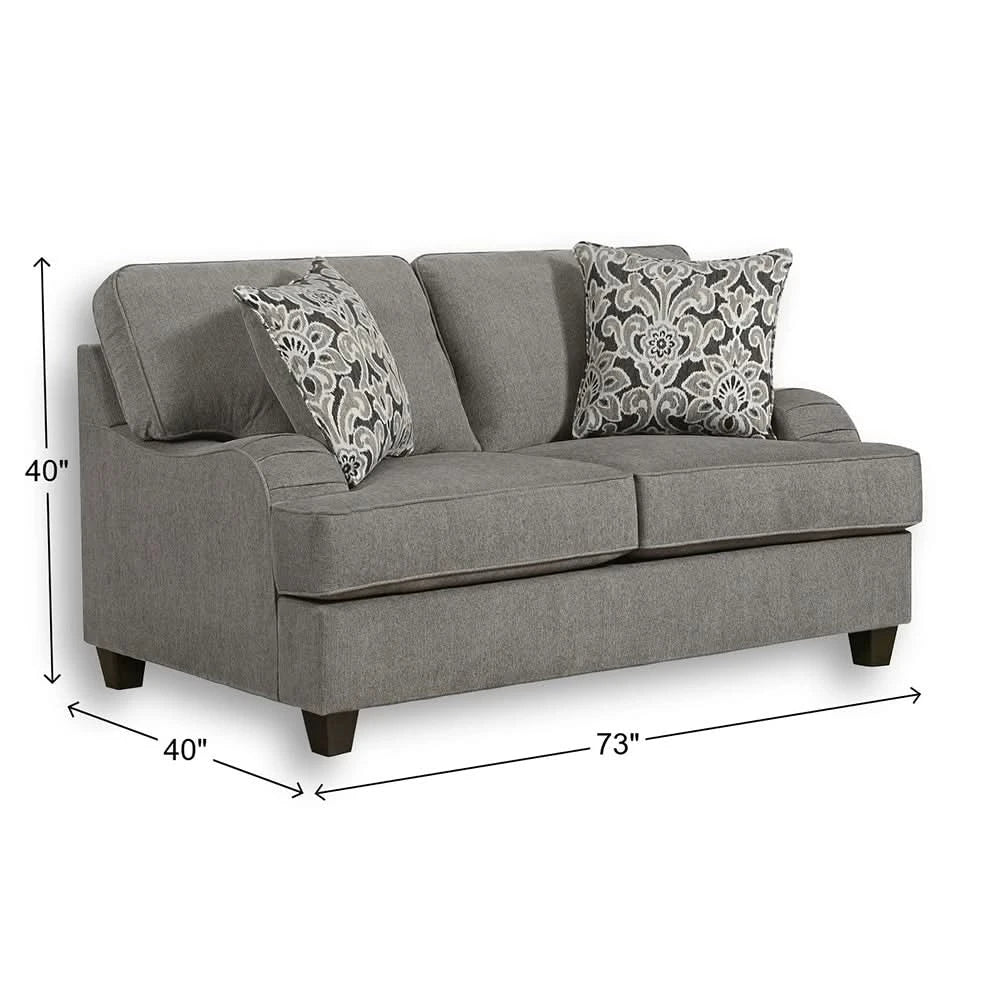 Room Package - Addison Grey Contemporary Sofa and Loveseat Living Room Package with Coffee Table Set & Rug - Image 10